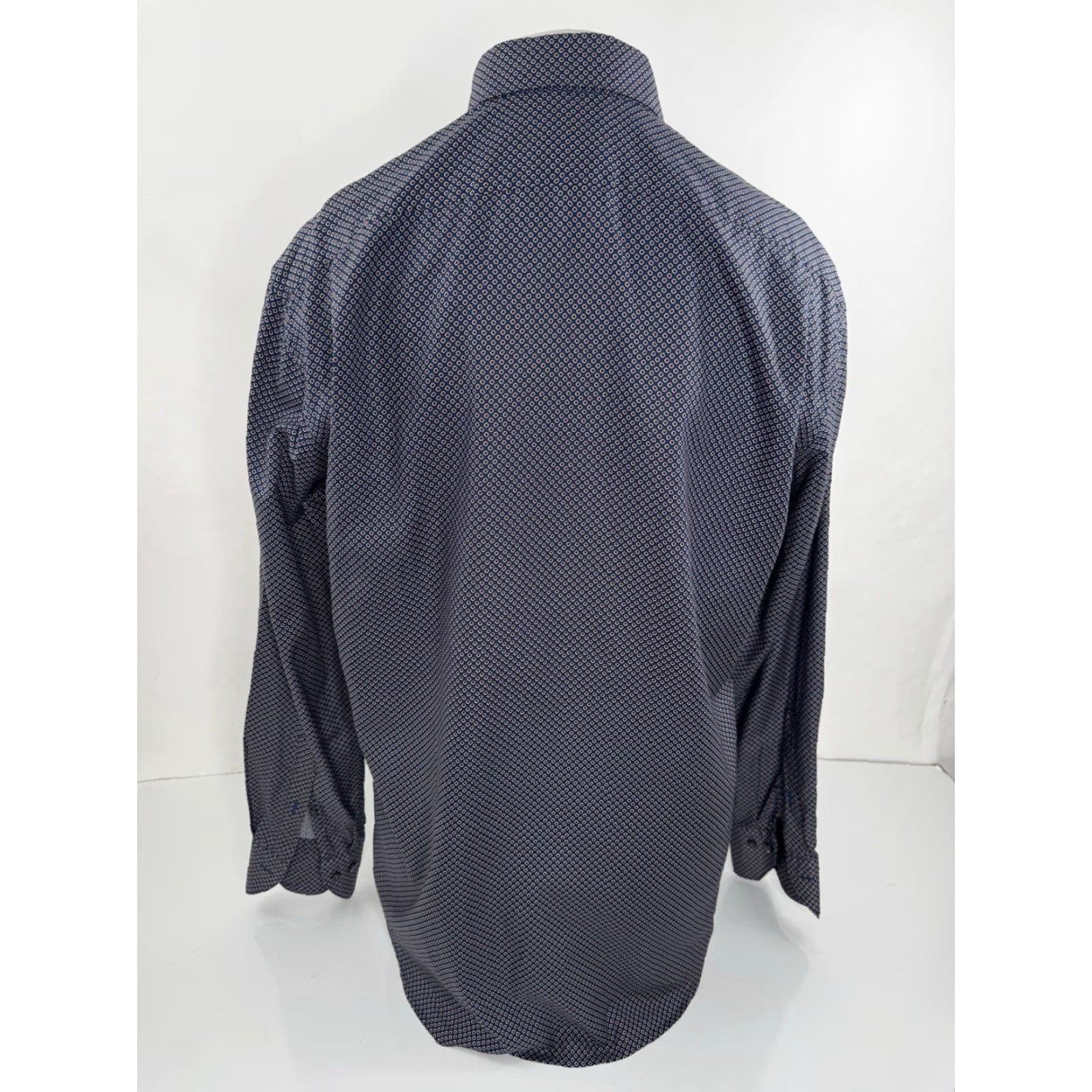 Vintage Stenstroms Geometric Shirt Mens L Blue / Red / Beige Button-Up Long Sleeve 16.5 42 EXCELLENT Size US L / EU 52-54 / 3 - 4 Thumbnail