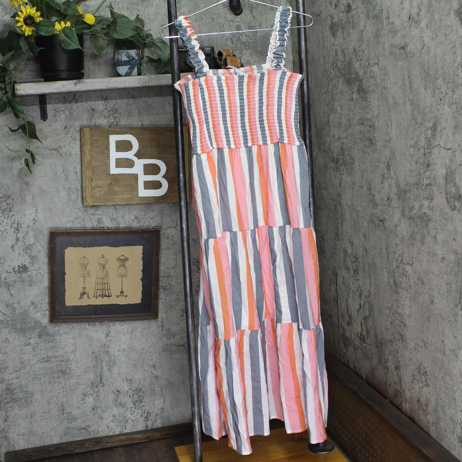 Other Nwt Ny Collection With Bodice Peach Pink Stripe Multi Pxl Size XL / US 12-14 / IT 48-50 - 2 Thumbnail