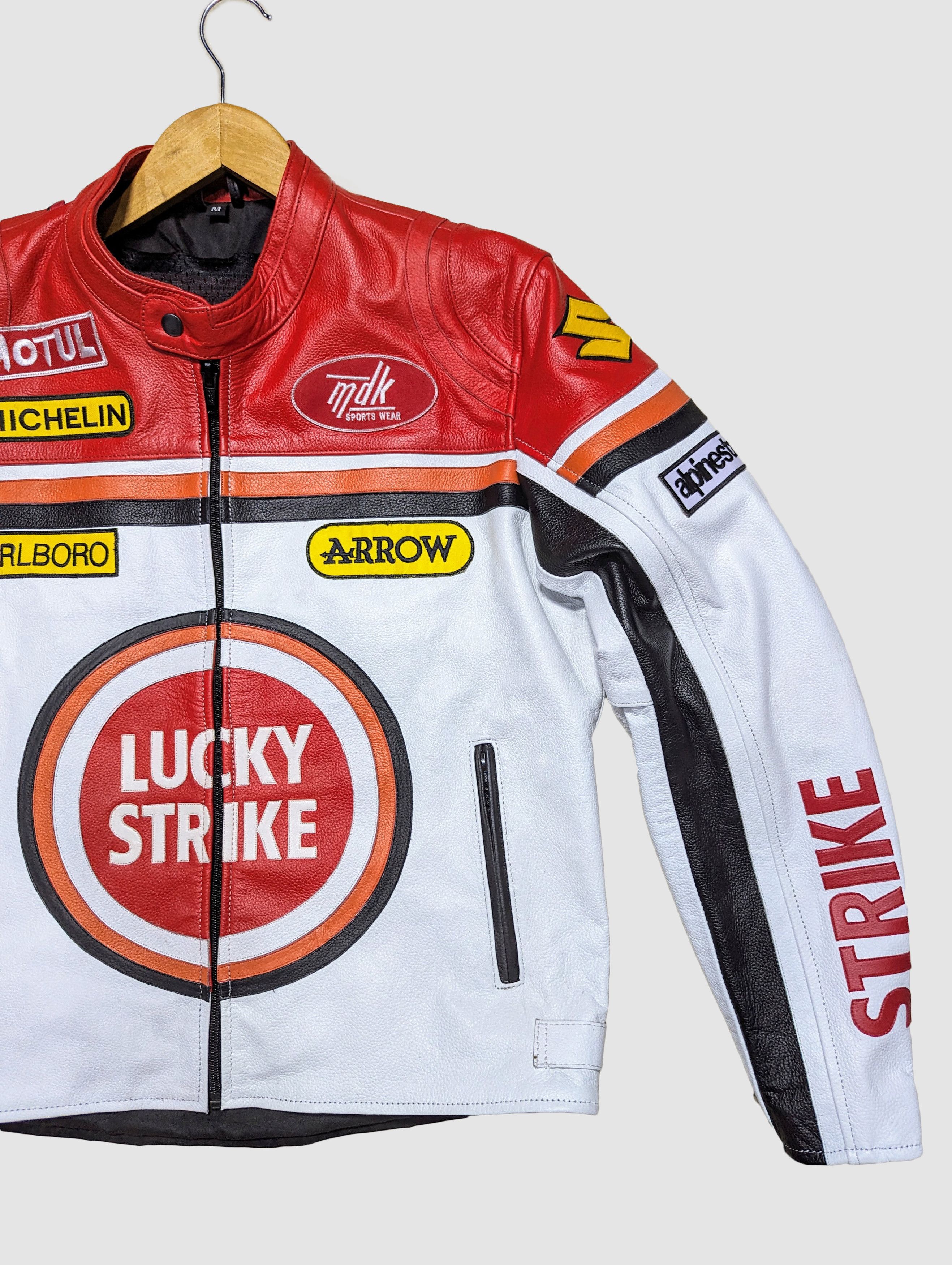 Vintage 🔥 LUCKY STRIKE STREETWEAR LEATHER JACKET Size US S / EU 44-46 / 1 - 3 Thumbnail