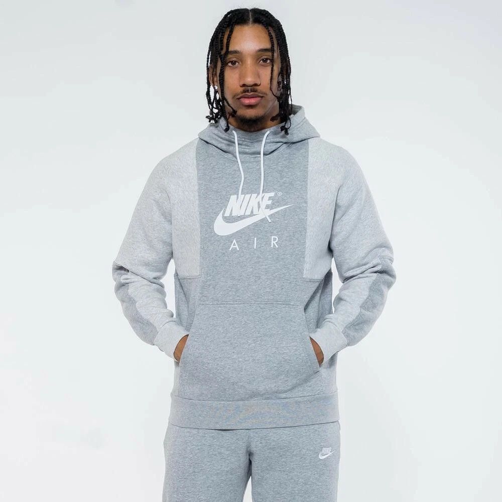 Nike Nike Air BB Fleece Pullover Hoodie Grey White Size US L / EU 52-54 / 3 - 3 Thumbnail