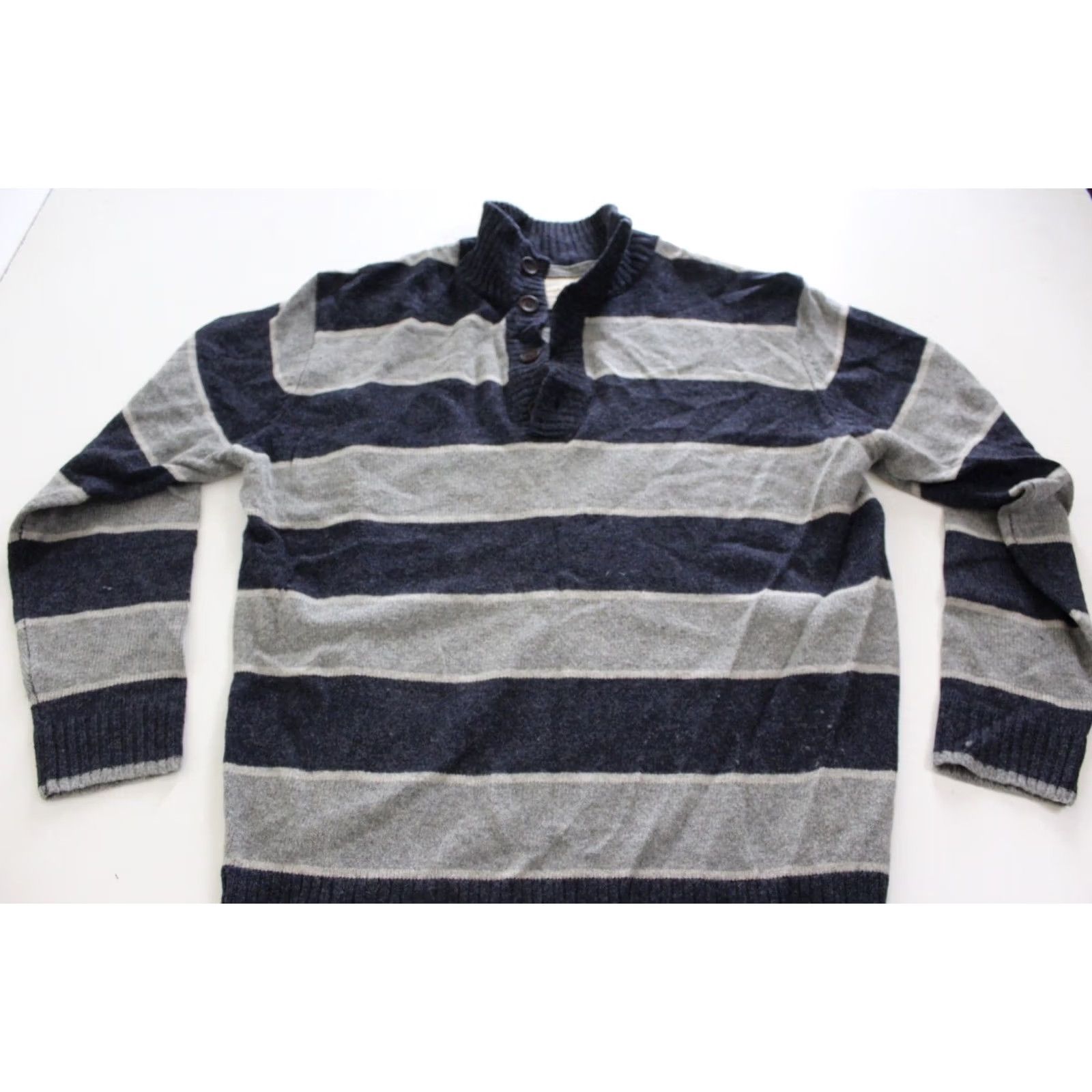 Weatherproof WeatherProof Wool Blend Stripe Collared SWEATER XL Extra Large Mens Size US XL / EU 56 / 4 - 2 Thumbnail