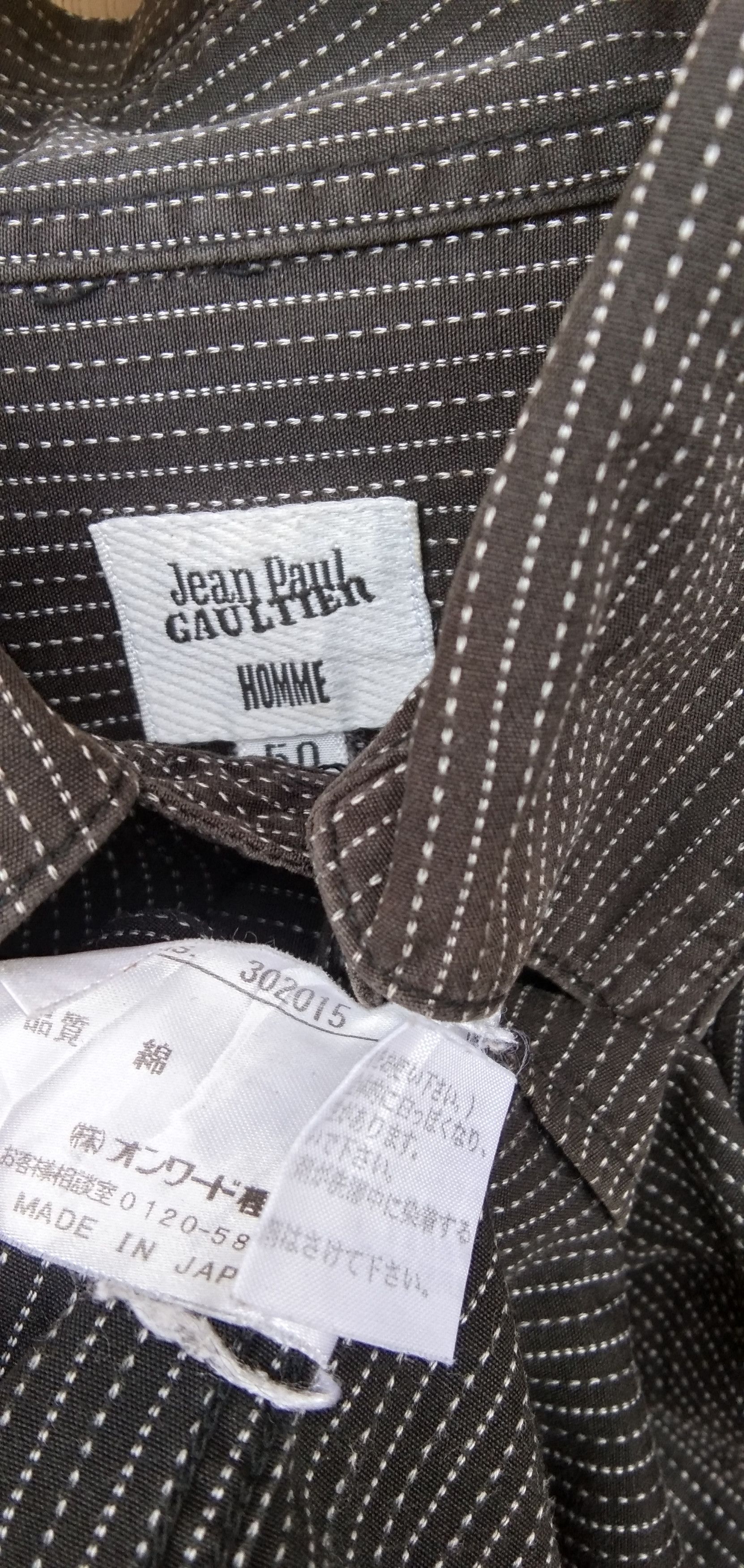 Designer × Japanese Brand × Jean Paul Gaultier Jpg home stripe black button up shirt Size US M / EU 48-50 / 2 - 6 Thumbnail