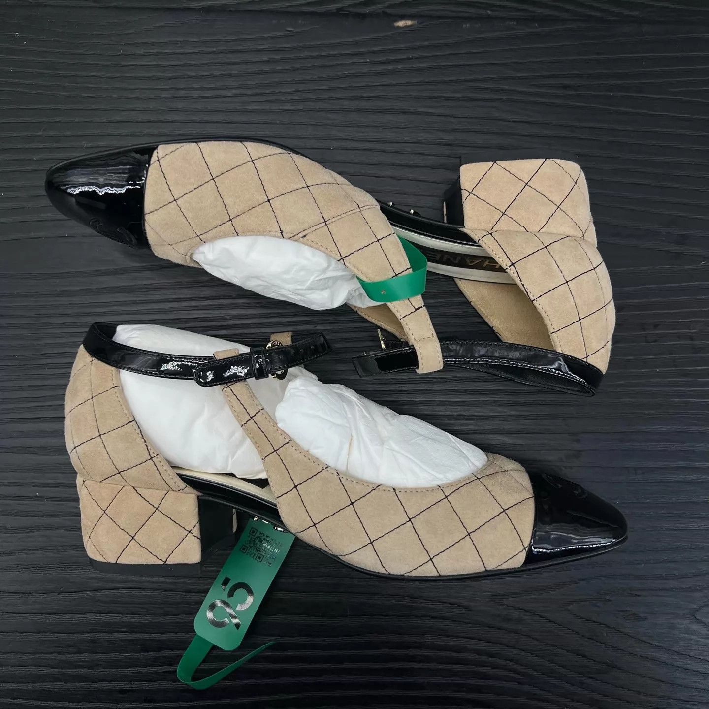 Chanel CHANEL Mary Jane Beige Heels 39 Worn Once Size US 8.5 / IT 38.5 - 3 Thumbnail