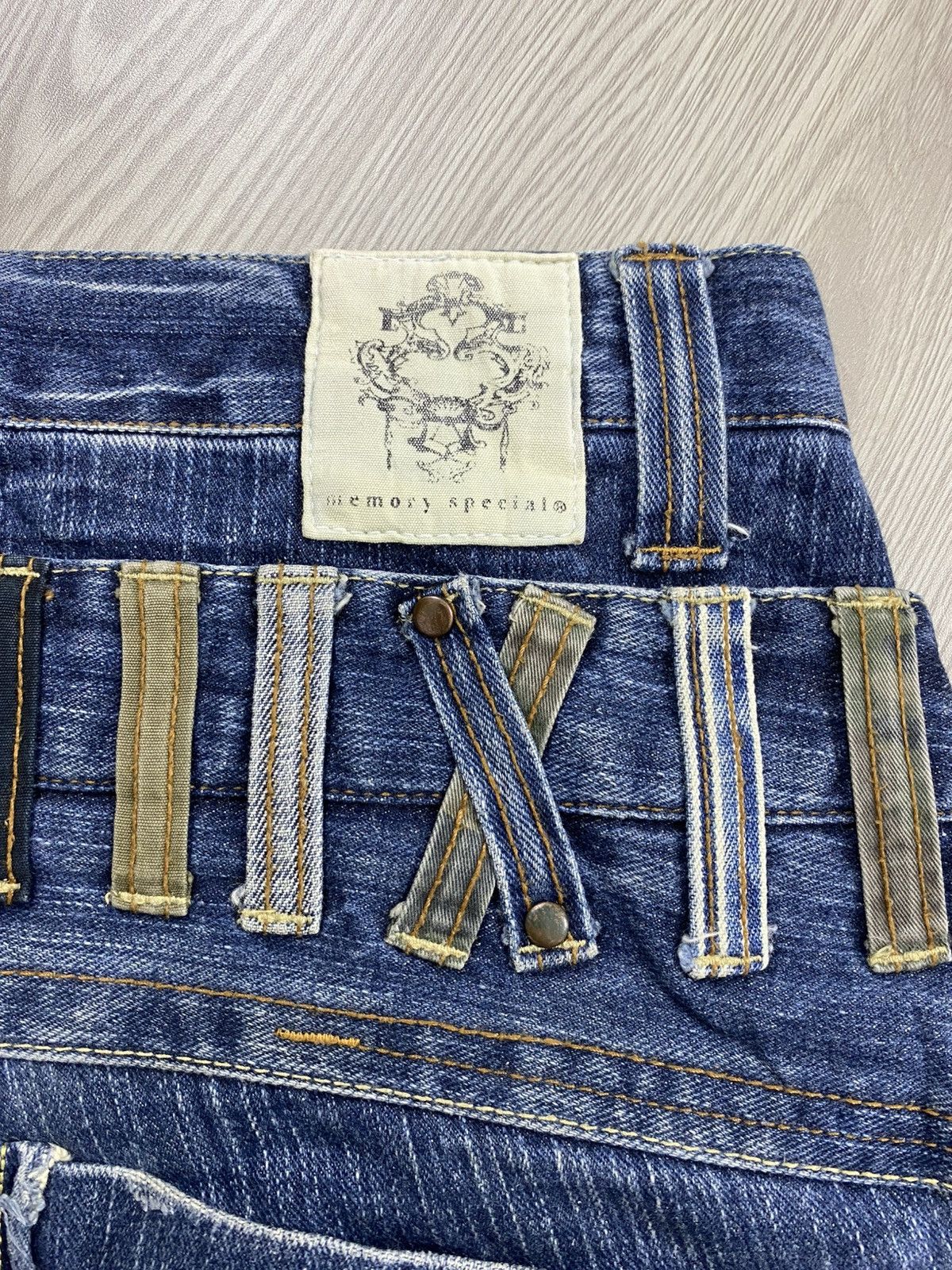 If Six Was Nine × Le Grande Bleu (L.G.B.) 2000s Memory Special Double Waist Distressed Punk Lgb Jeans Size US 34 / EU 50 - 14 Thumbnail