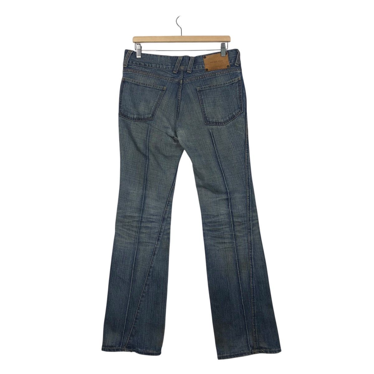 Japanese Brand Buffalo Jeans Y2K Moto Seam Denim — Early 2000s Archive Fade Size 33" - 9 Thumbnail