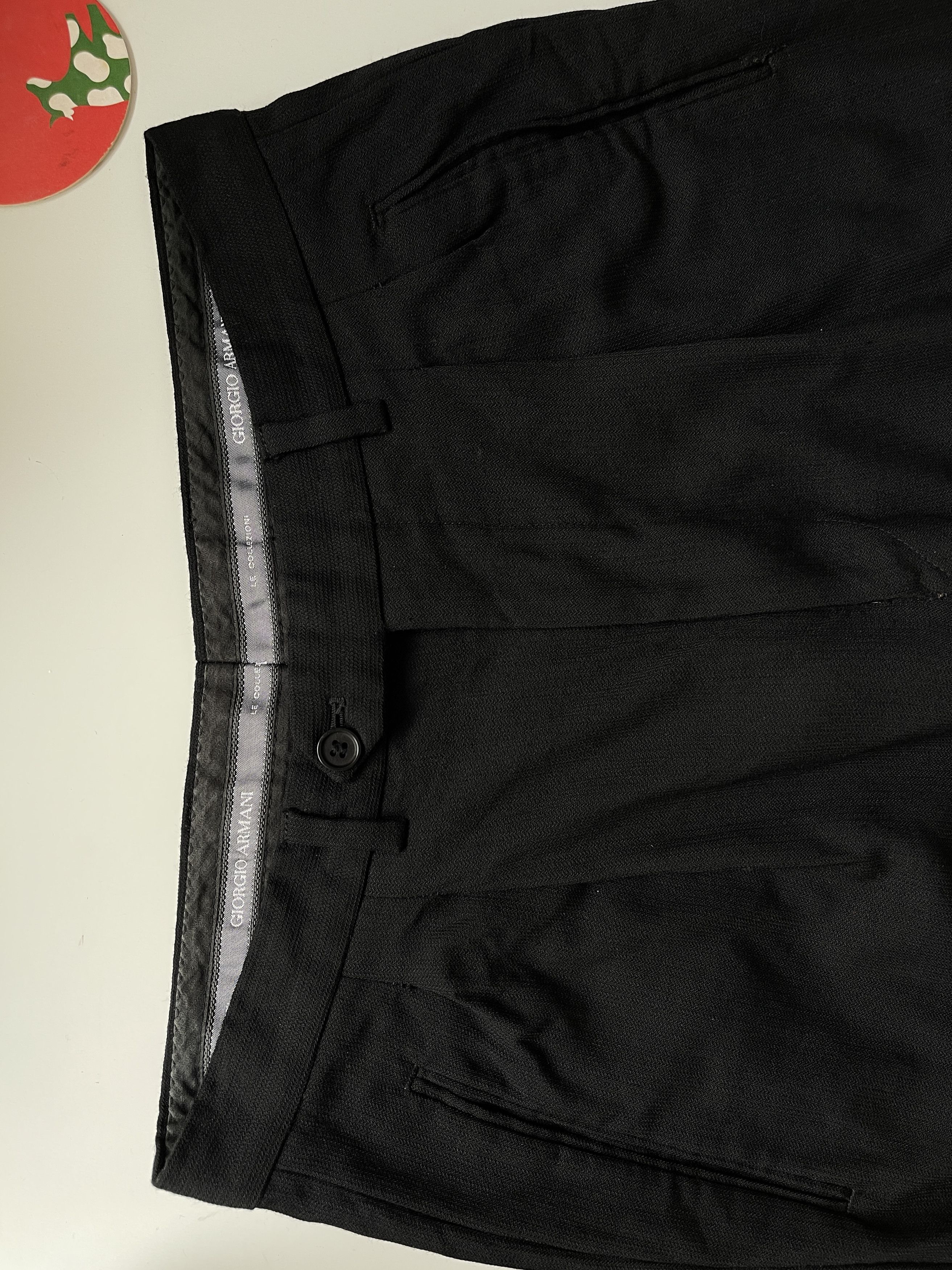 Armani Collezioni × Vintage Armani Collezioni Black Wool High Waist Formal Pants Size US 30 / EU 46 - 9 Thumbnail