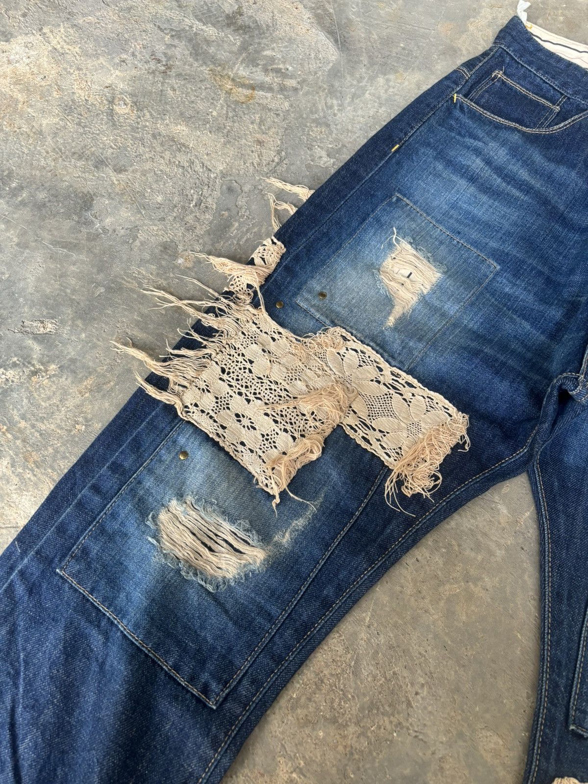 Hysteric Glamour Distressed Baloony and Bed Denim Japanese Style Jeans Size US 30 / EU 46 - 7 Thumbnail