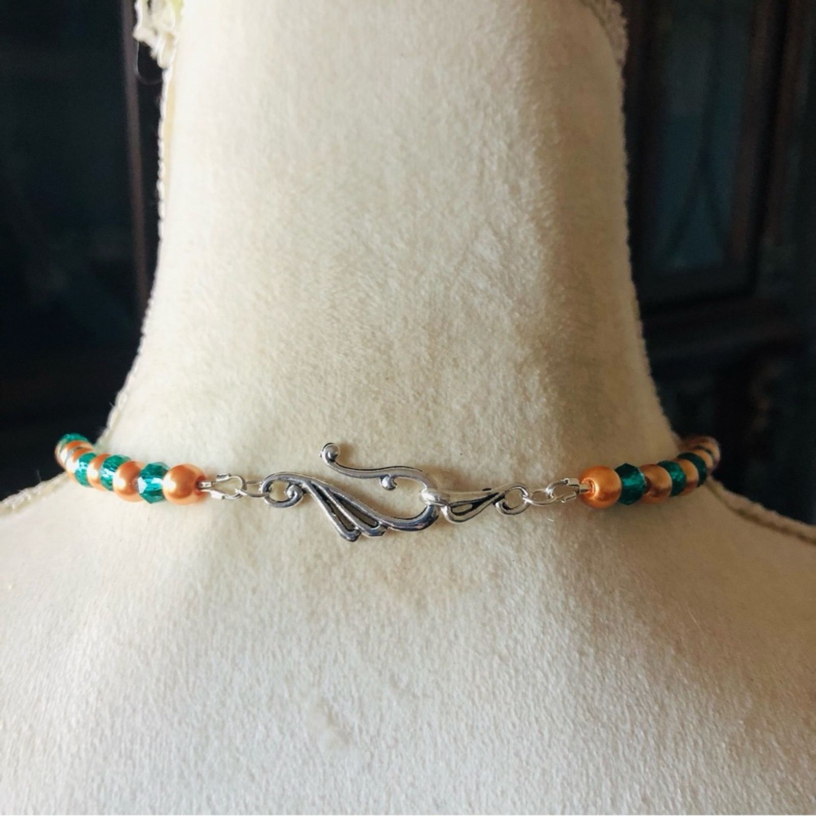 Handmade Handcrafted repurpose porcelain hummingbird pearl necklac Size ONE SIZE - 5 Thumbnail