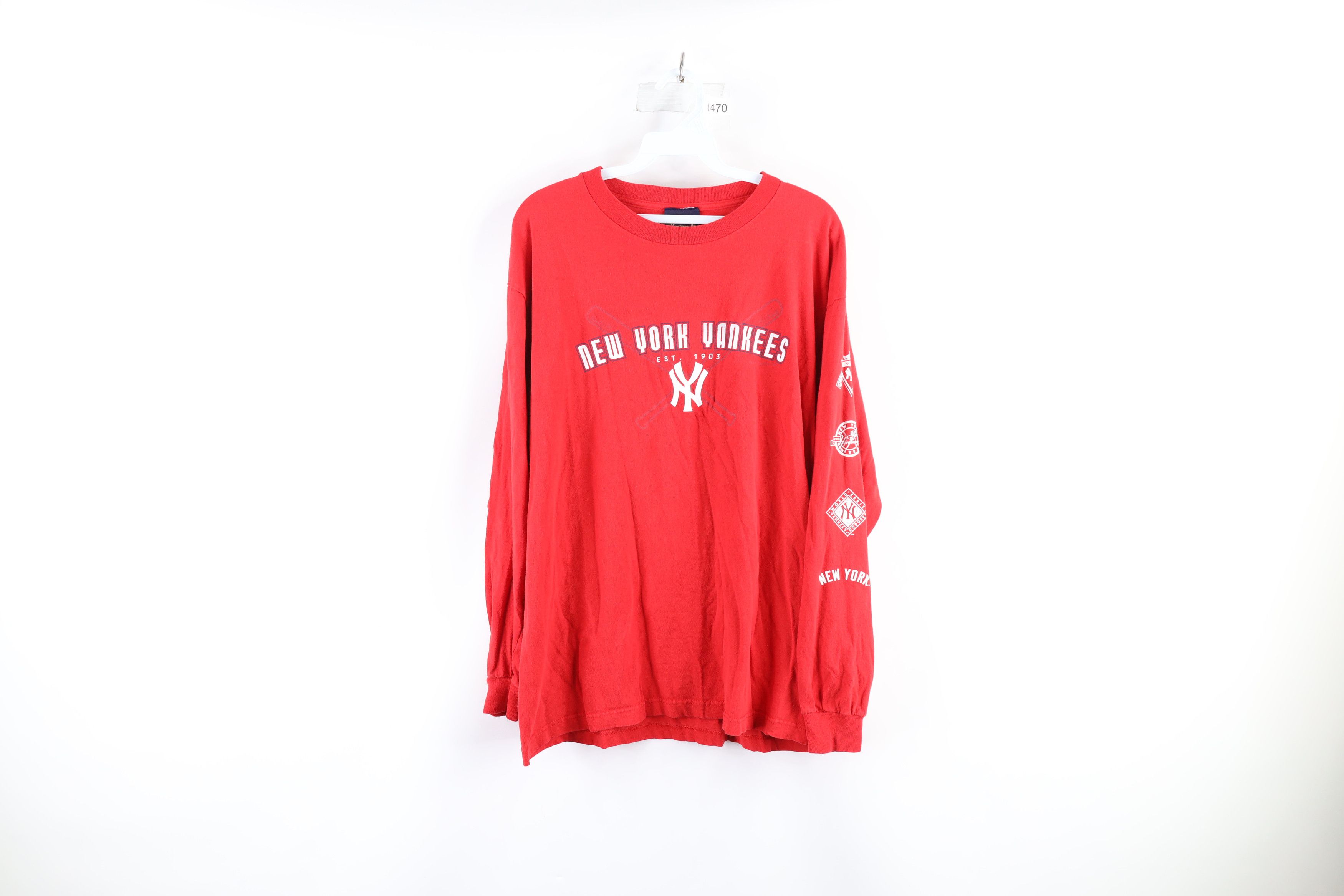 Rare Vintage New York Yankees Long Sleeve MLB Shirt Big 