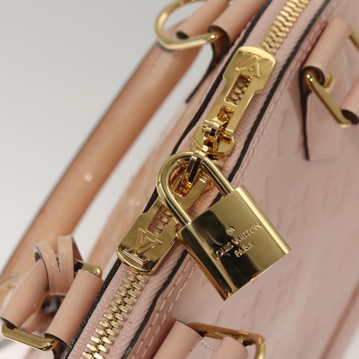 Louis Vuitton LOUIS VUITTON Vernis Alma BB Hand Bag Pink Rose Valerine Size ONE SIZE - 14 Thumbnail