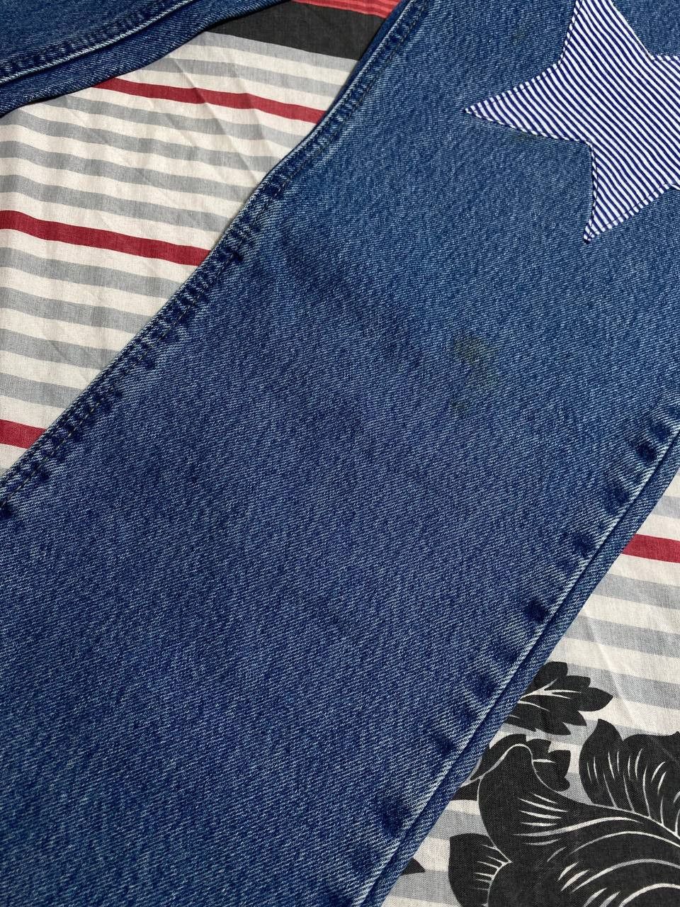 Japanese Brand Distressed Dirty Patchwork Flared Denim Jeans Crush Faded Size US 32 / EU 48 - 9 Thumbnail