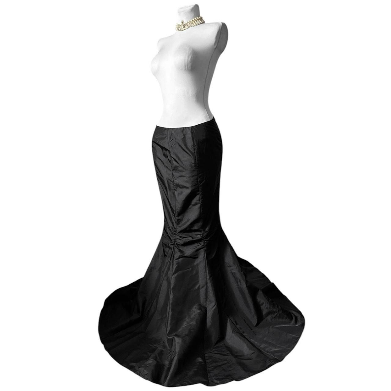 Vintage Avant Garde maxi draped asymmetric nylon skirt Size 25" / US 0 / IT 36 - 1 Thumbnail