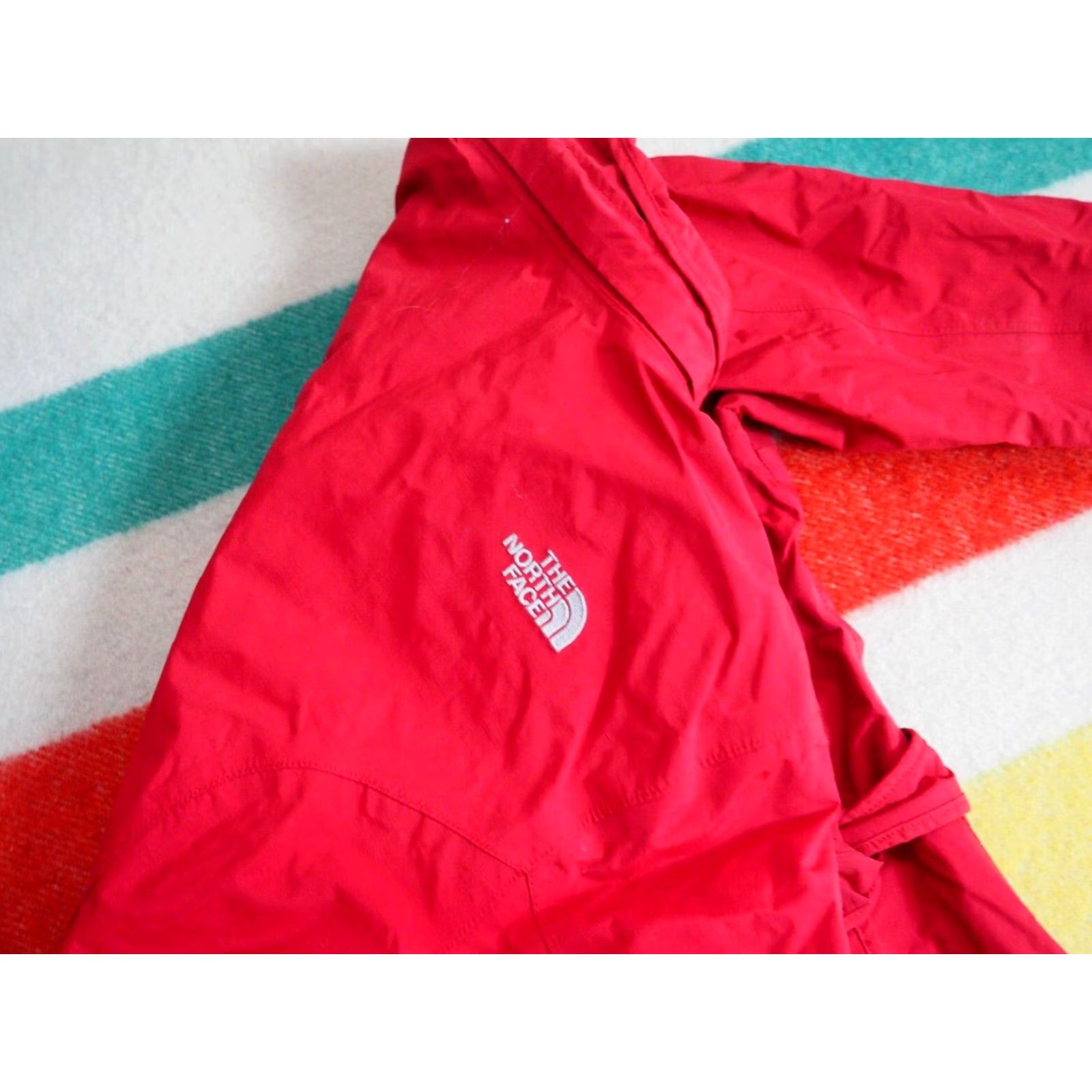 The North Face The North Face Jacket Womens L Red Full Zip Nylon Coat Belted Hyvent Rain Coat Outdoor 90s? Size L / US 10 / IT 46 - 3 Thumbnail