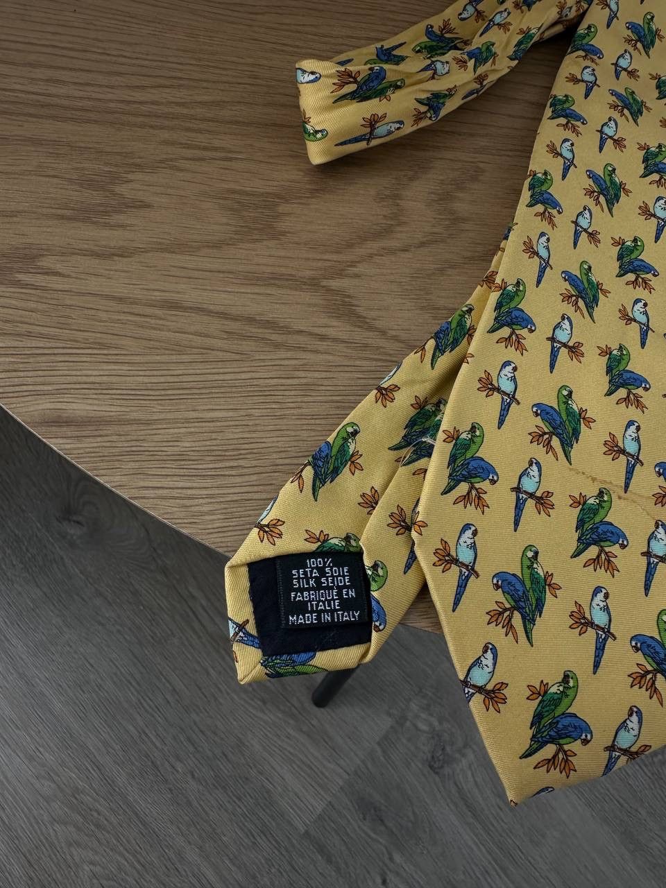 Yves Saint Laurent Vintage Yves Saint Laurent Parrot Print Silk Tie Rare YSL Size ONE SIZE - 3 Thumbnail