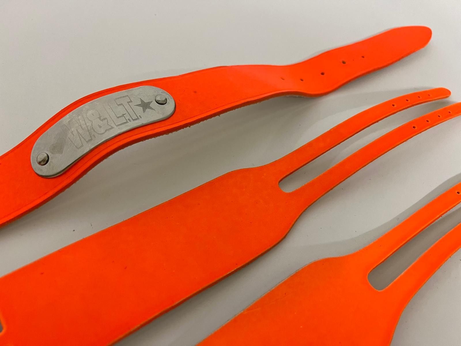 Walter Van Beirendonck 🟠 W&LT Orange Metal Plate Straps — Archive Size ONE SIZE - 1 Thumbnail