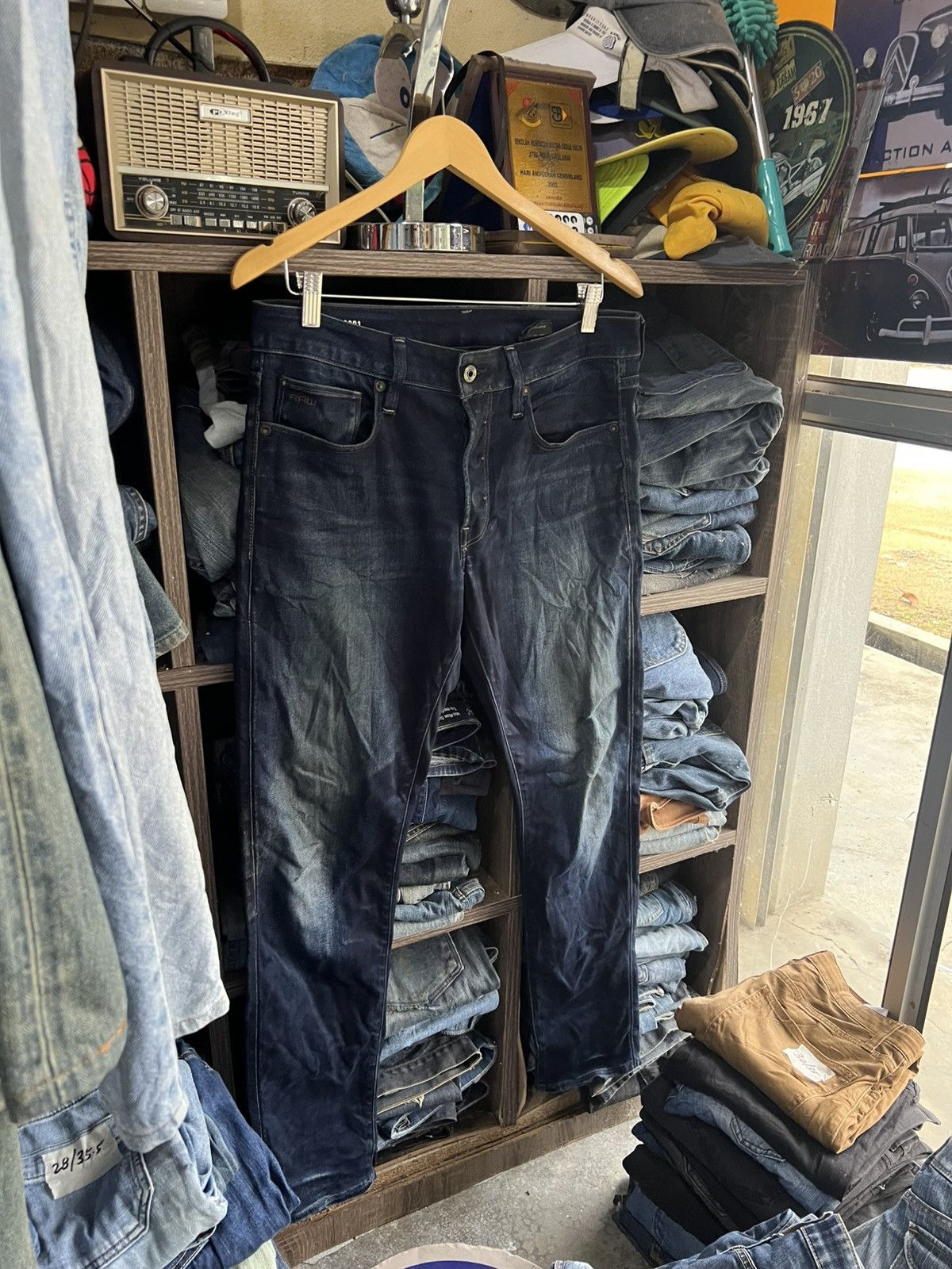 G-Star 🔥G Star Raw 3301 Slim Distressed Denim Size US 33 - 3 Thumbnail