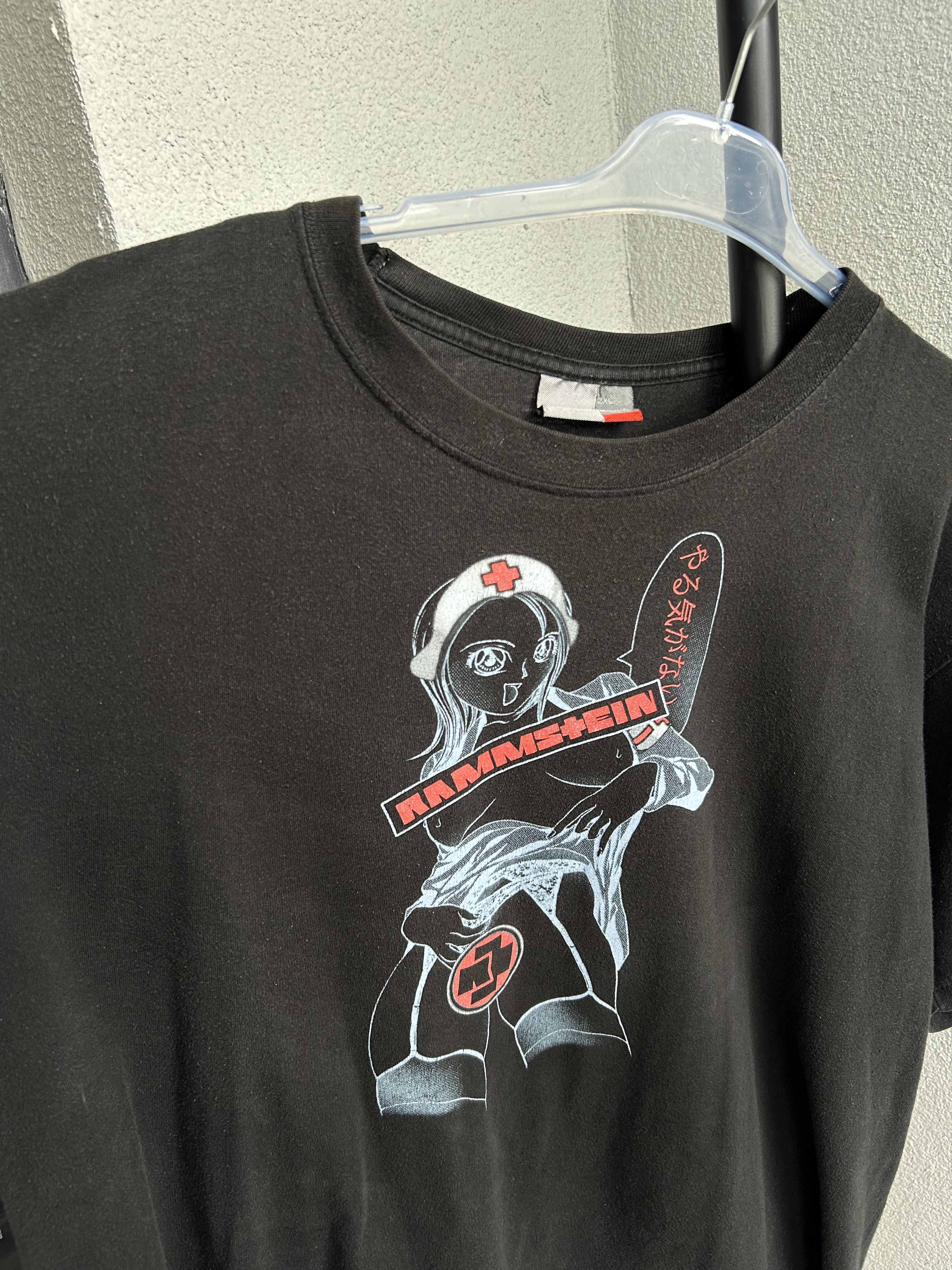 Band Tees × Vintage Vintage 2000s Rammstein Anime Nurse Hook Ups Band T-shirt Size US XXL / EU 58 / 5 - 4 Thumbnail