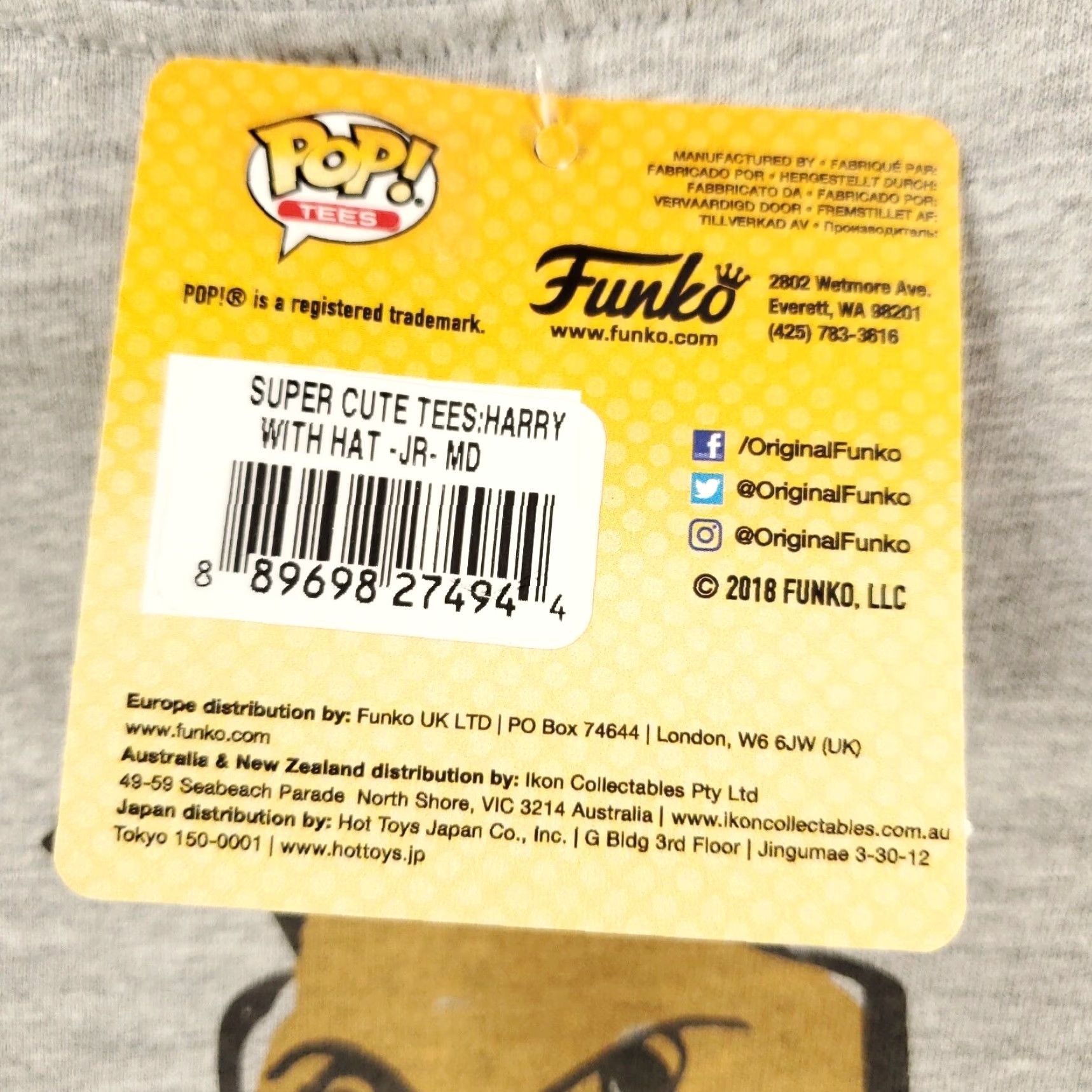 Vintage Funko Shirt Womens T-Shirt Gray Harry Potter Sorting Hat Tee M Juniors NWT Size M / US 6-8 / IT 42-44 - 3 Thumbnail
