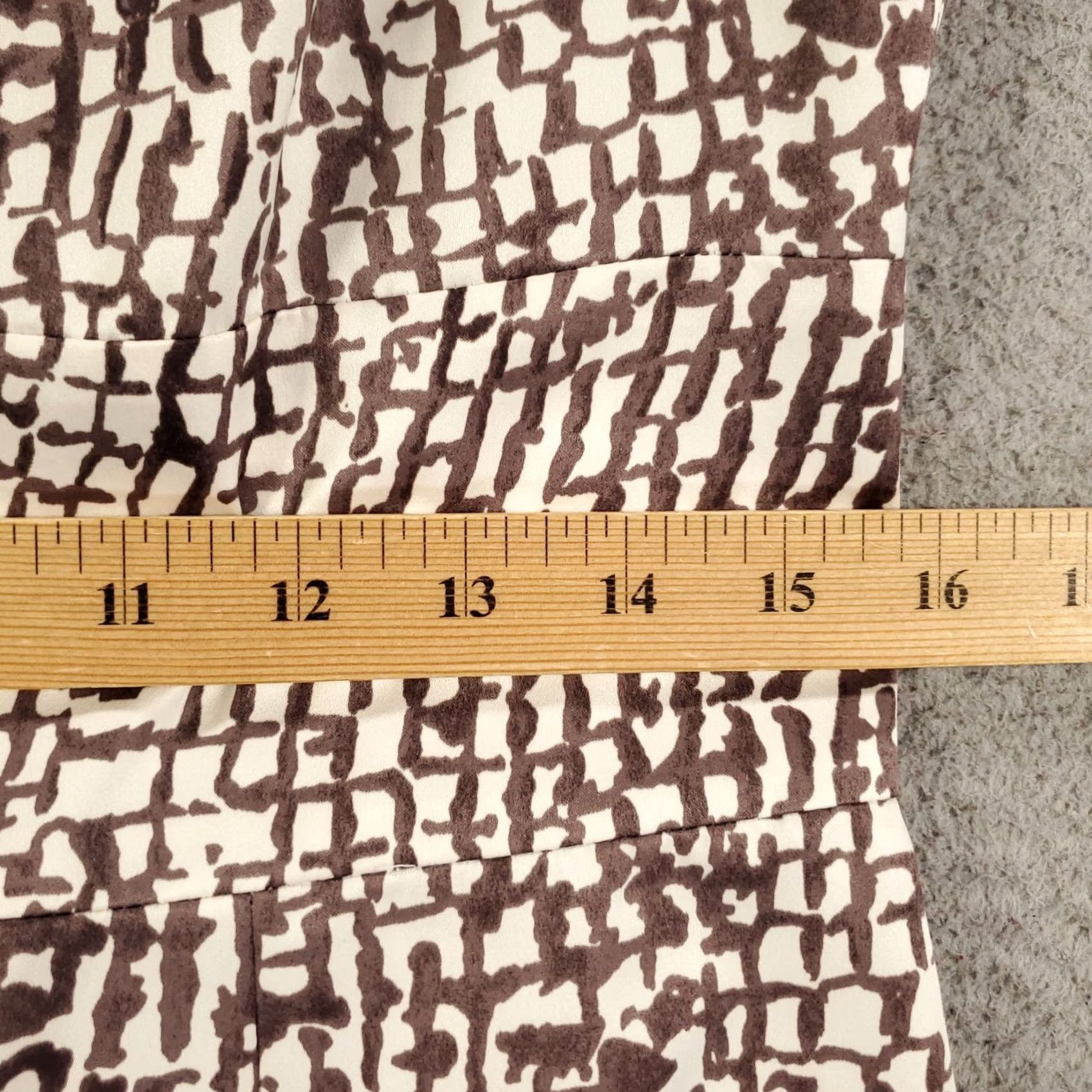 Ann Taylor Womens 6 Pencil Dress Back Zip Lined Geometric Pattern Brown White Ann Taylor Loft Dress Size 6 Mini Sleeveless V-Neck Size M / US 6-8 / IT 42-44 - 3 Thumbnail