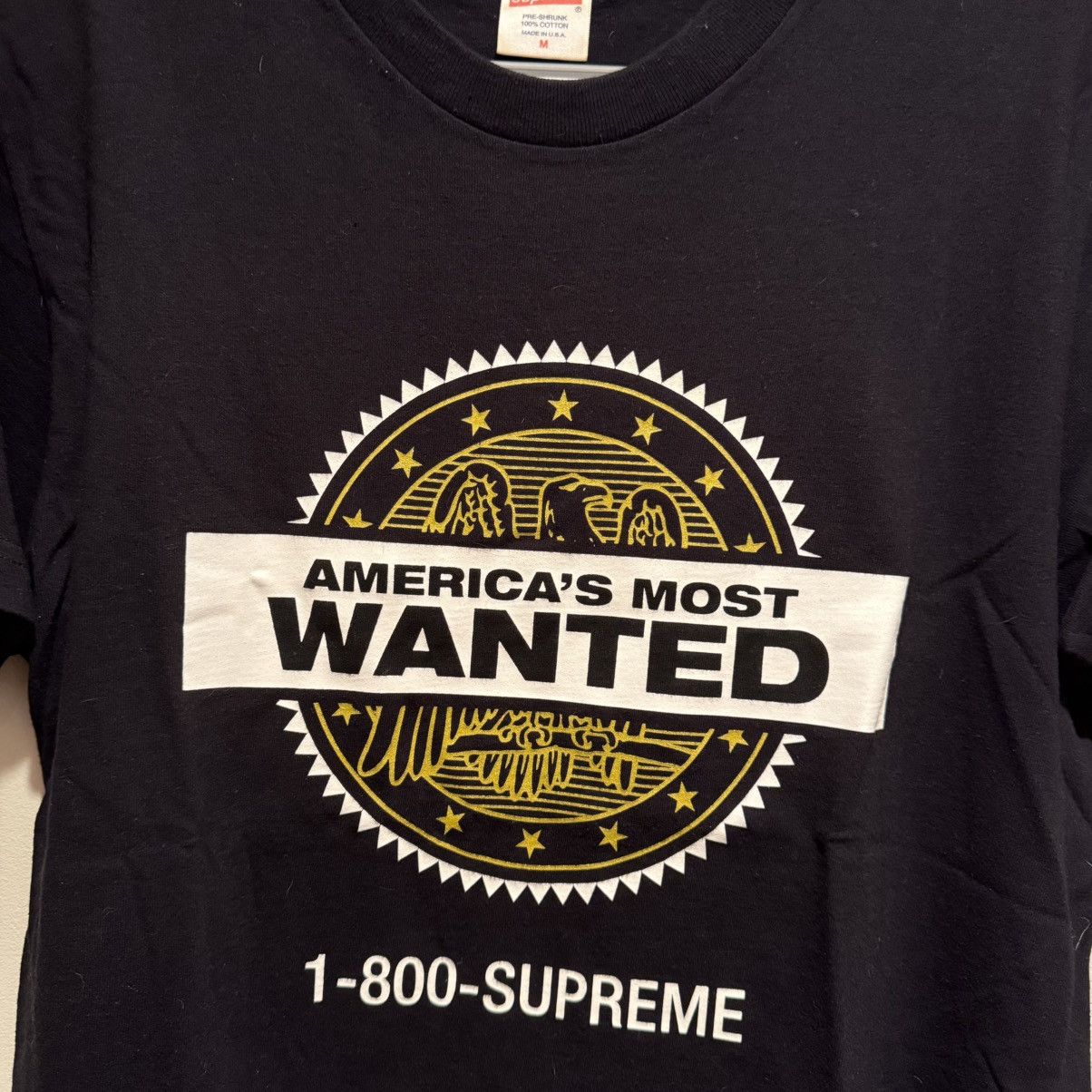 Supreme Supreme “America’s most wanted” T-shirt black medium Size US M / EU 48-50 / 2 - 2 Thumbnail