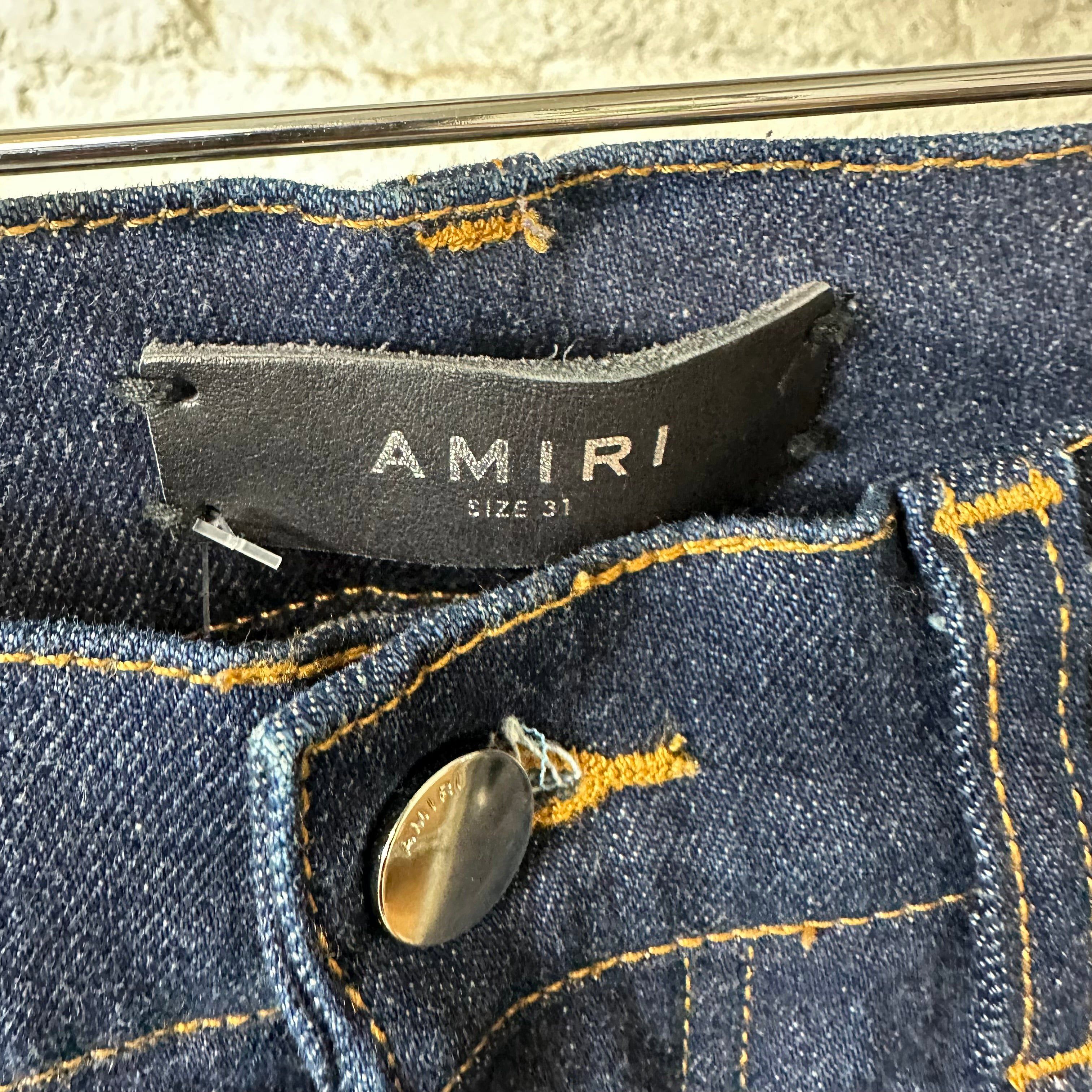Amiri Amiri Plain Dark Blue Denim Jeans Sz 31 Size US 31 - 3 Thumbnail