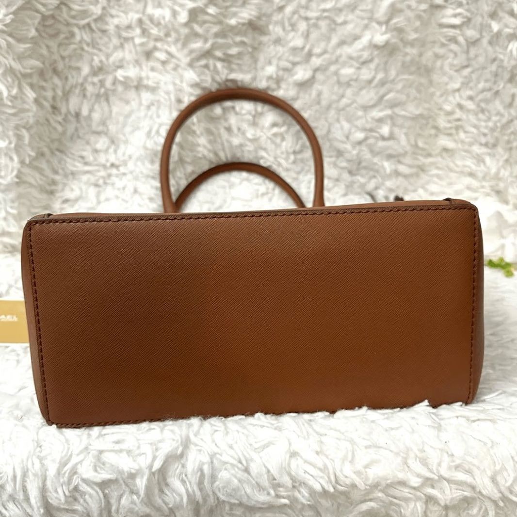Michael Kors Michael Kors Ayden Luggage Tote Saffiano Leather Hand Bag Large Carryall Brown Womens Tote Size ONE SIZE - 5 Thumbnail