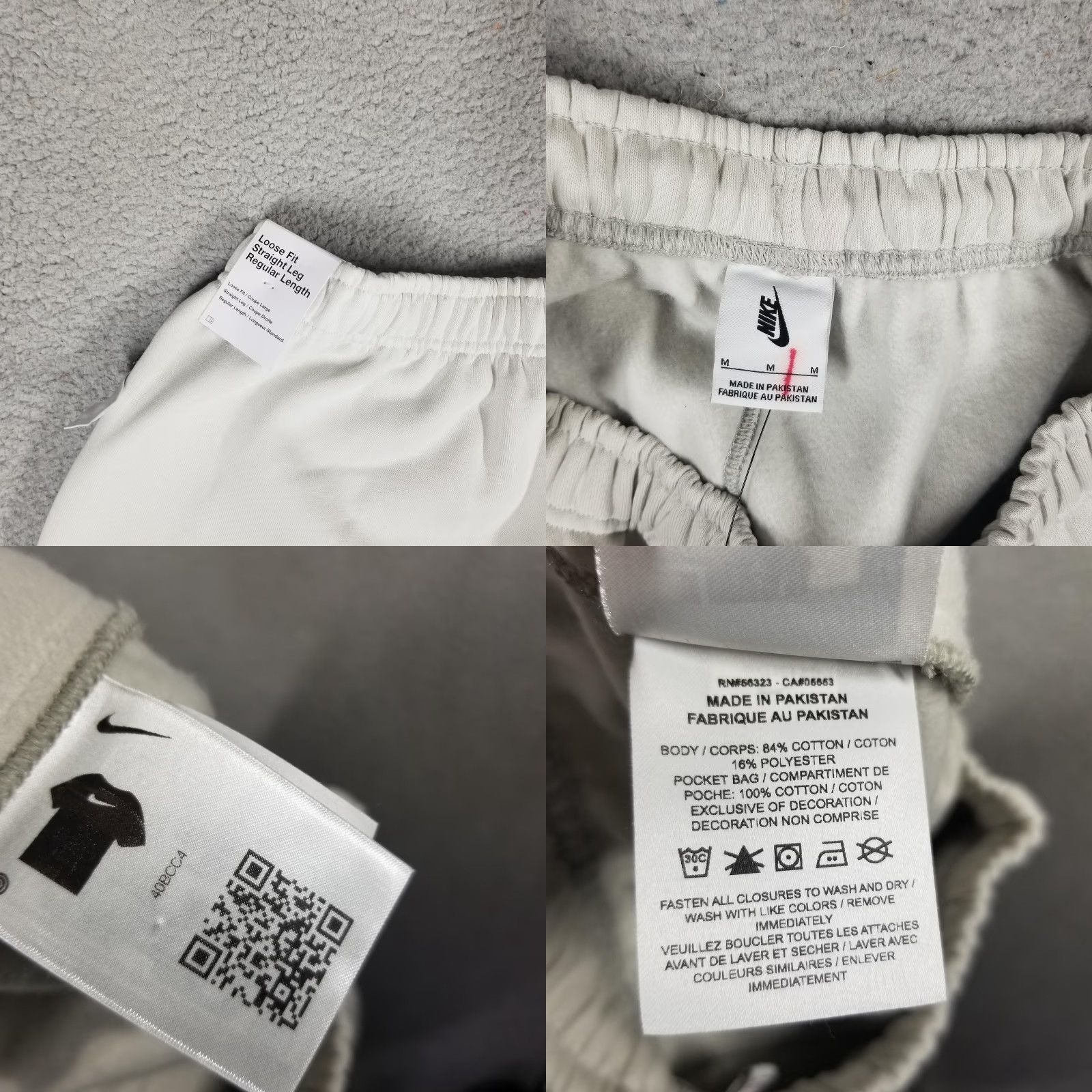 Nike Nike Solo Swoosh Fleece Sweatpants Mens Medium Platinum Tint Joggers DX1364 Size US 31 - 8 Thumbnail