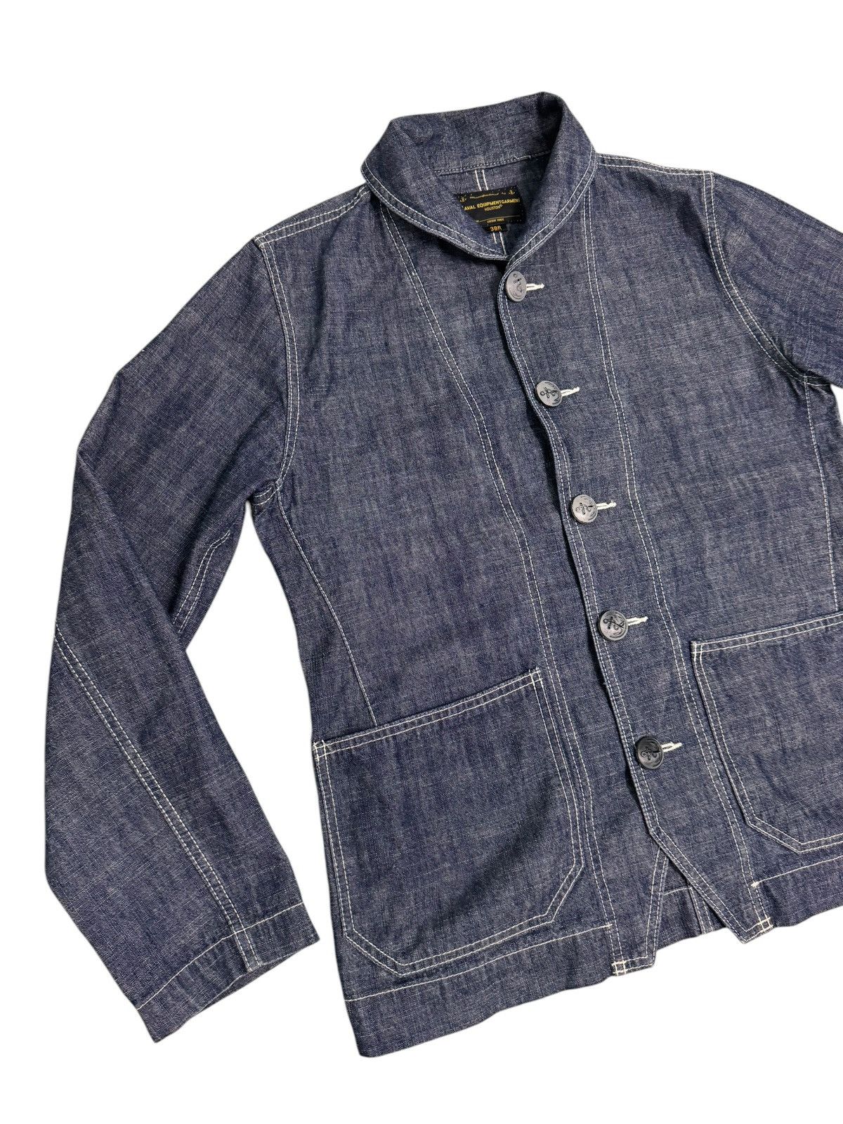 Japanese Brand Japanese Brand Usn Naval Houston Denim Jacket Size US S / EU 44-46 / 1 - 4 Thumbnail