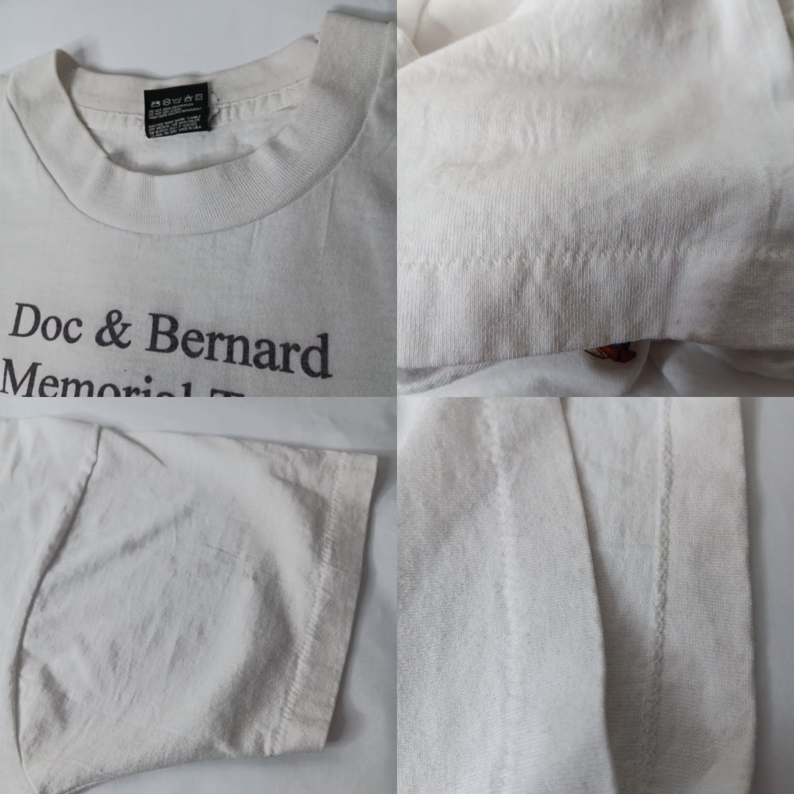 Fruit Of The Loom VINTAGE Doc And Bernard Memorial Tour Road Cycling Shirt XL Bike Single Stitch White Cotton/Polyester Knit Men Crew Neck Short Sleeve Size US XL / EU 56 / 4 - 8 Thumbnail