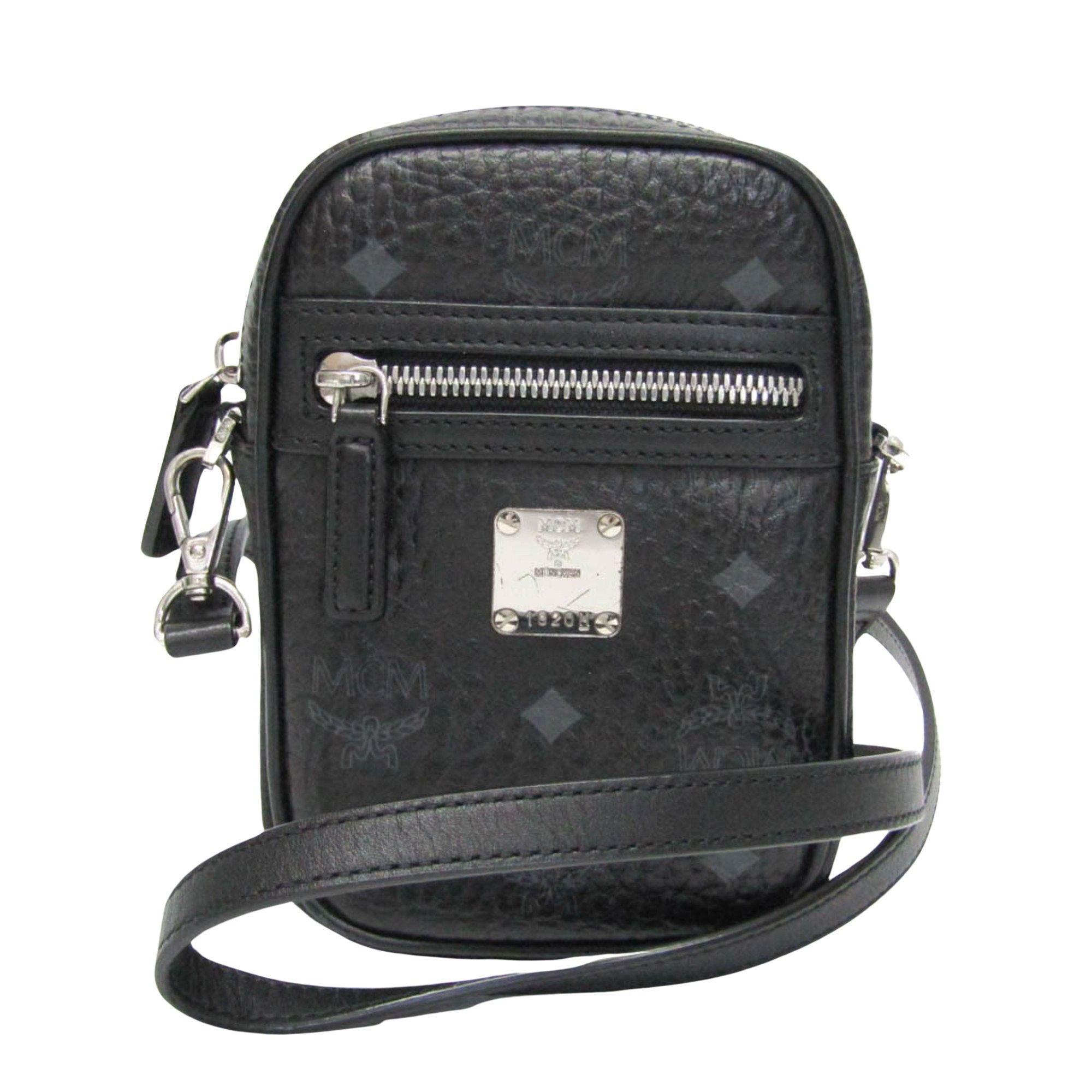 image of MCM Visetos Shopper in Black, Women's