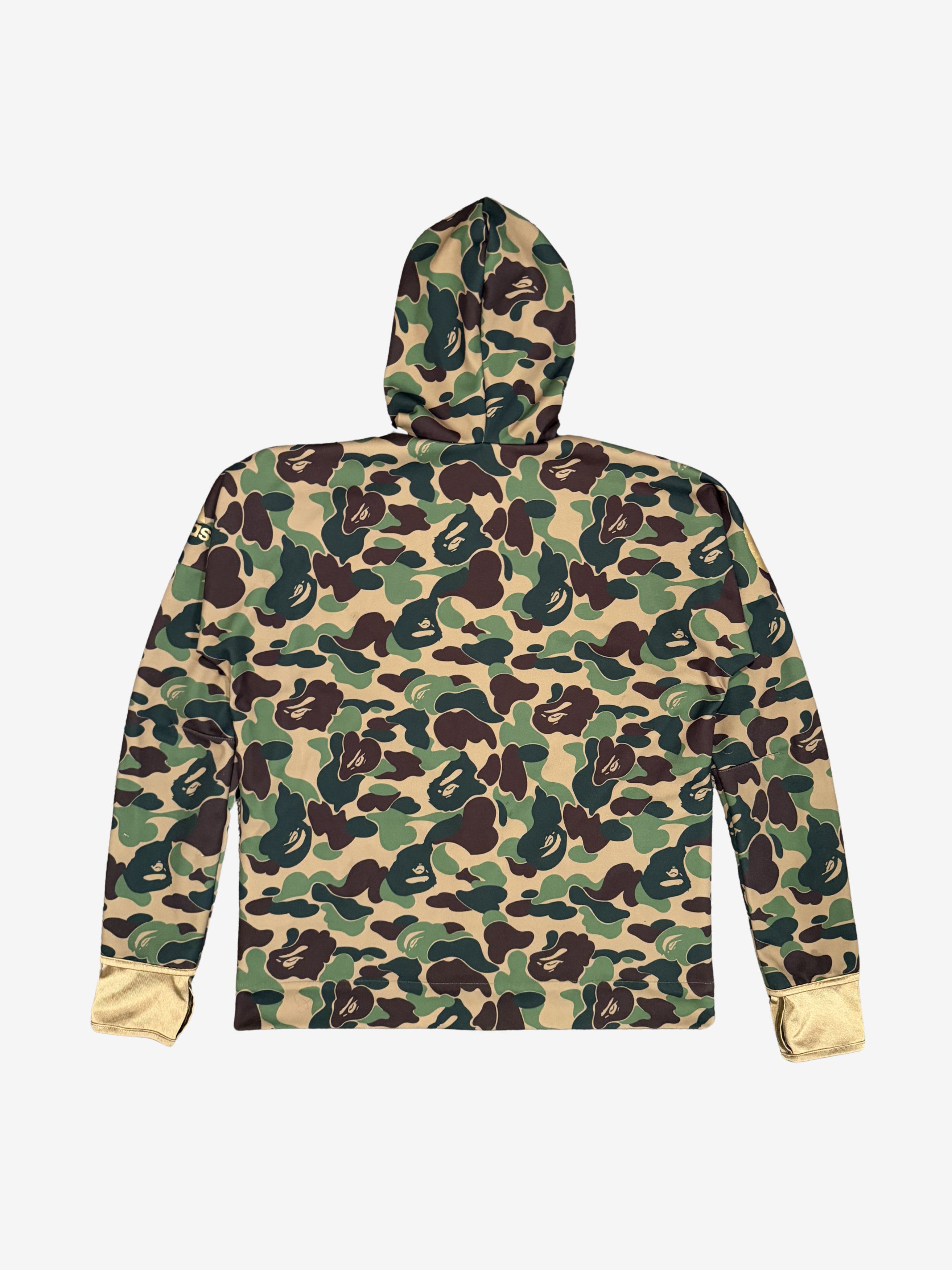 Adidas × Bape A Bathing Ape x Adidas Green Camo Full Zip Up Shark Hoodie Size US L / EU 52-54 / 3 - 2 Thumbnail