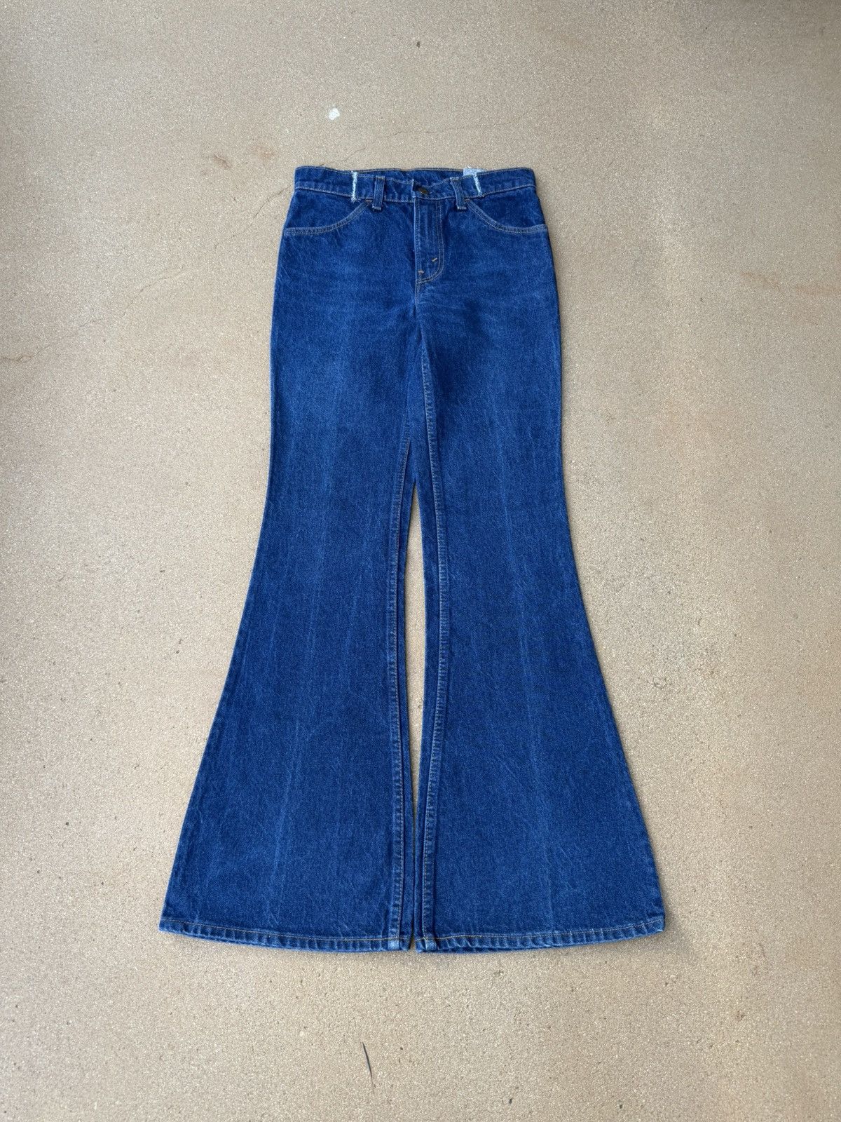 Levi's Vtg 80’s Levi’s 684 Orange Tab Bellbottom Flare Jeans 29x34 Size US 29 - 1 Thumbnail