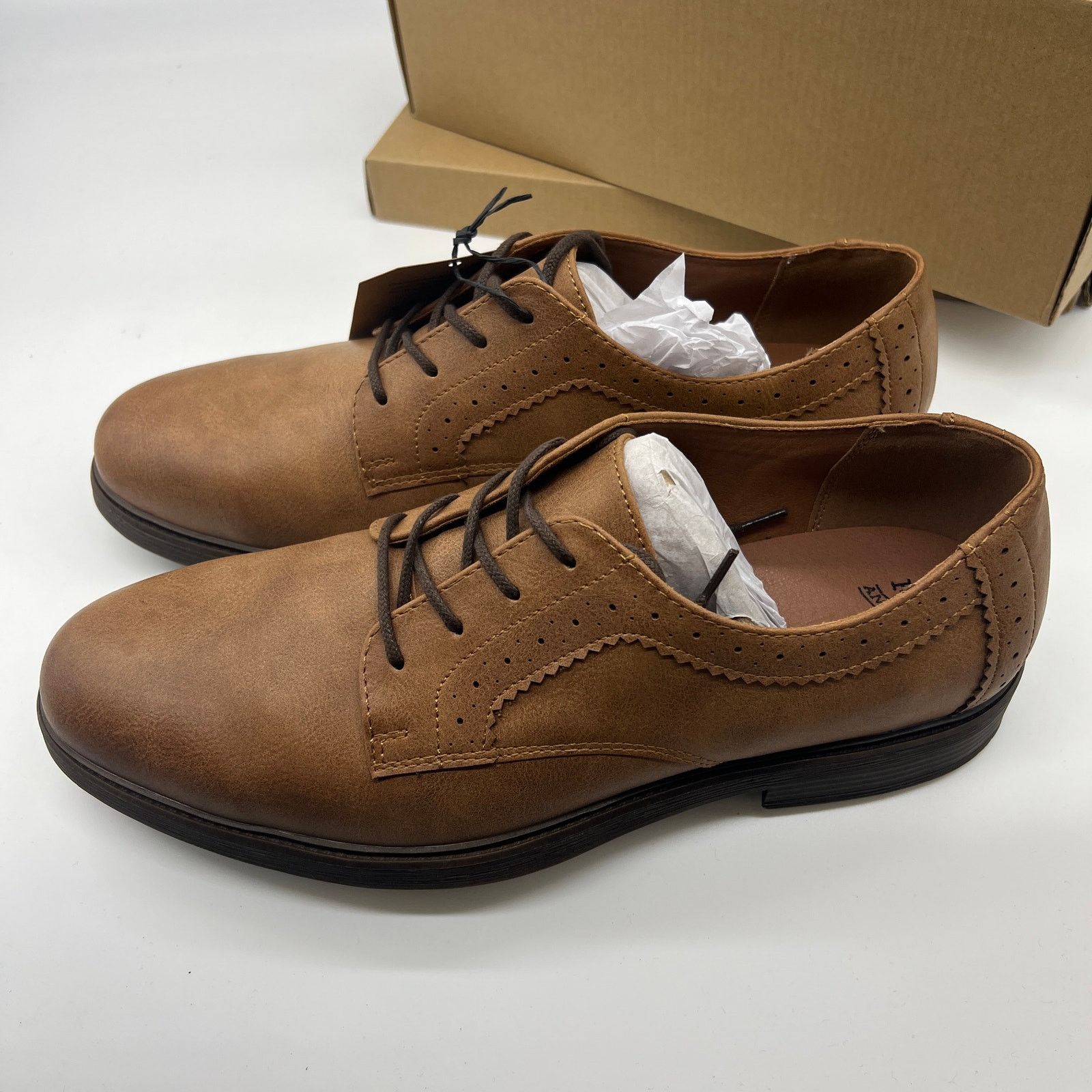 Other Frye and Co. Mens Grant Cognac Oxford Shoes Brown Dress Size US 12 / EU 45 - 4 Thumbnail