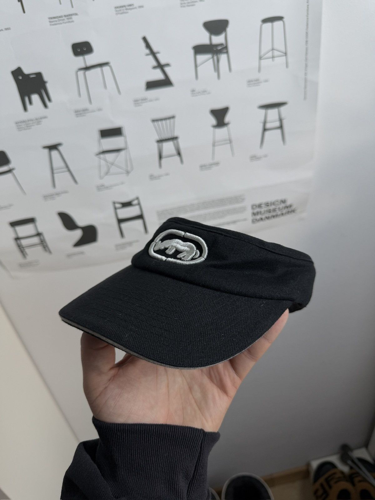 Ecko Unltd. × Vintage Vintage y2k Ecko UNLTD. Black visor hat cap hiphop skate rap Size ONE SIZE - 1 Thumbnail