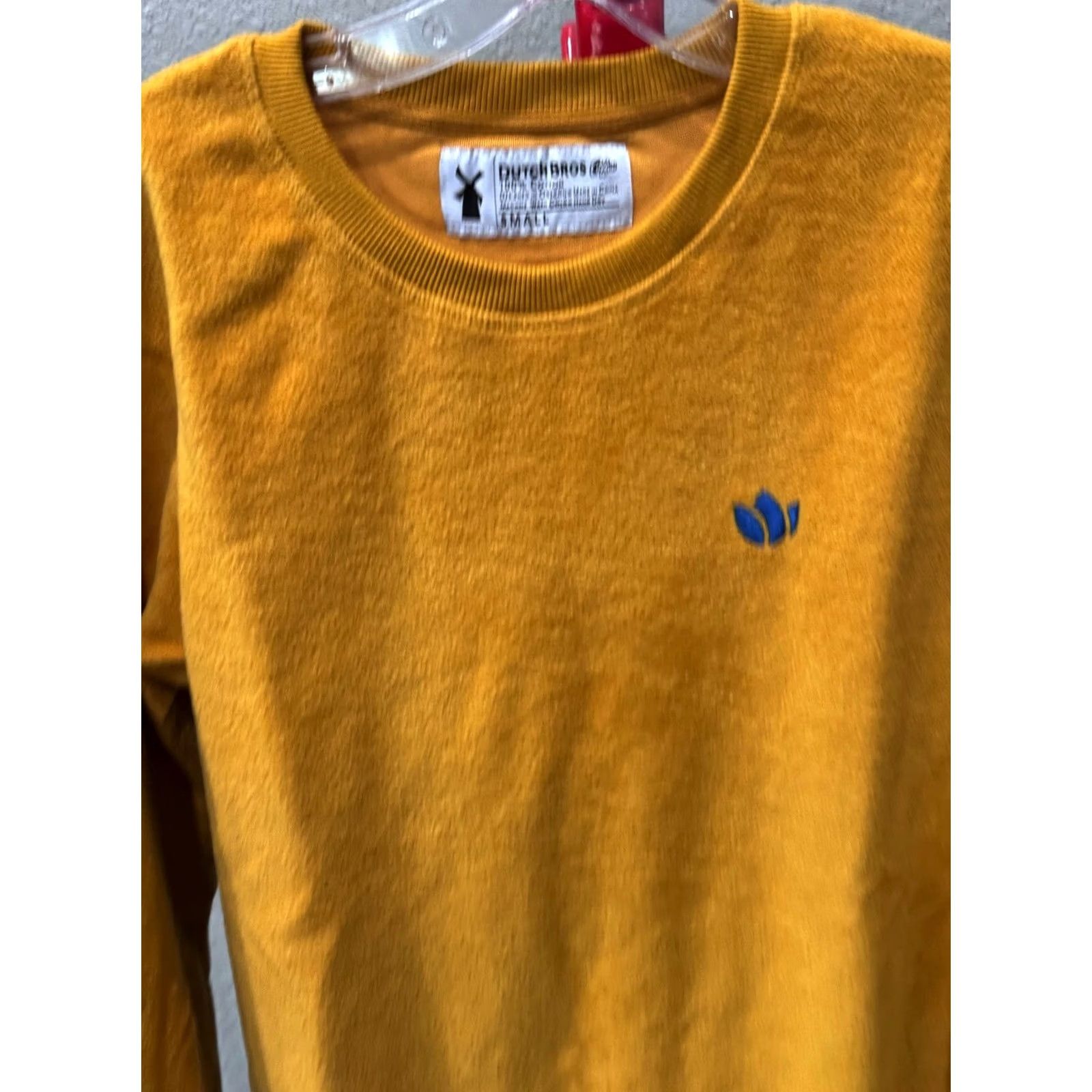 Velour Dutch Bros Coffee Velour Embroidered SWEATER Small S Gold Men XS? Size US S / EU 44-46 / 1 - 3 Thumbnail