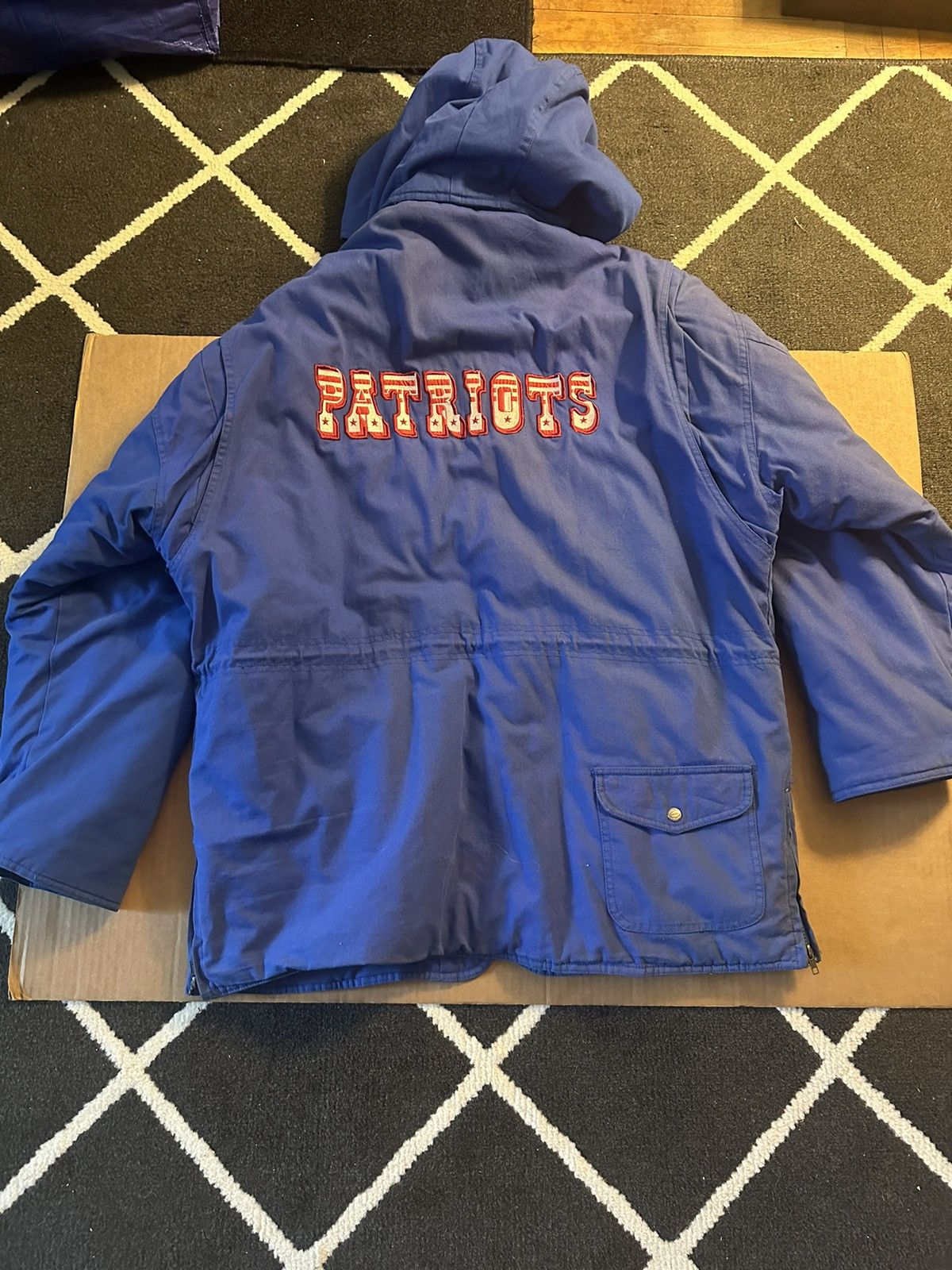 NFL × Vintage New England Patriots vintage members club Stadium Coat Size US XXL / EU 58 / 5 - 3 Thumbnail