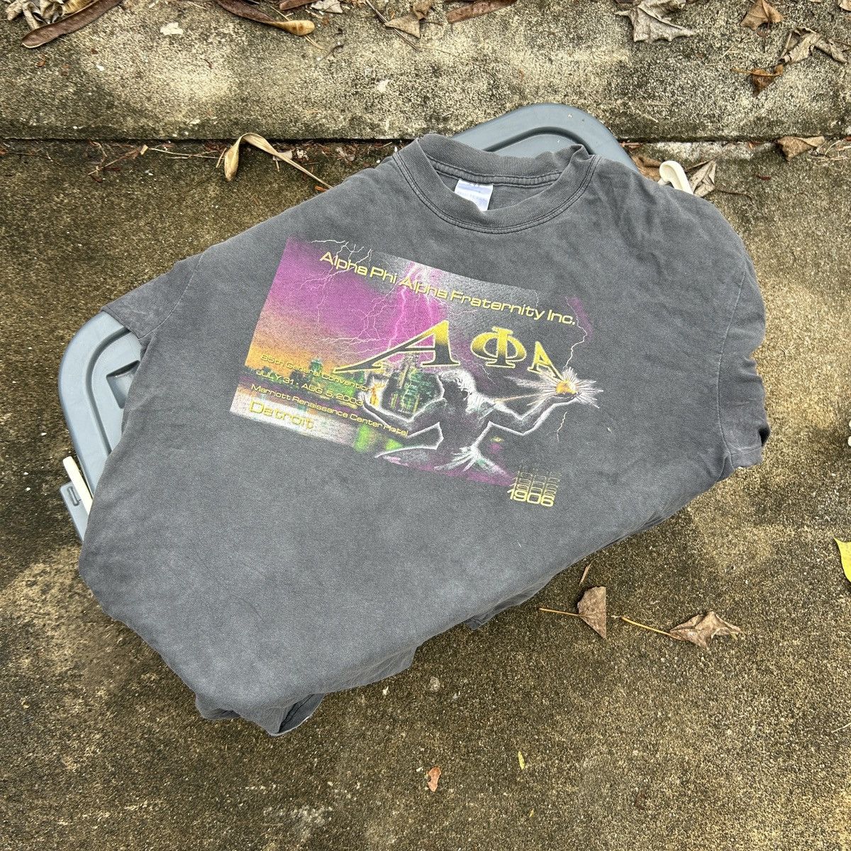 Vintage Vintage Alpha Phi Alpha Fraternity Inc AoA Sun faded Size US S / EU 44-46 / 1 - 3 Thumbnail