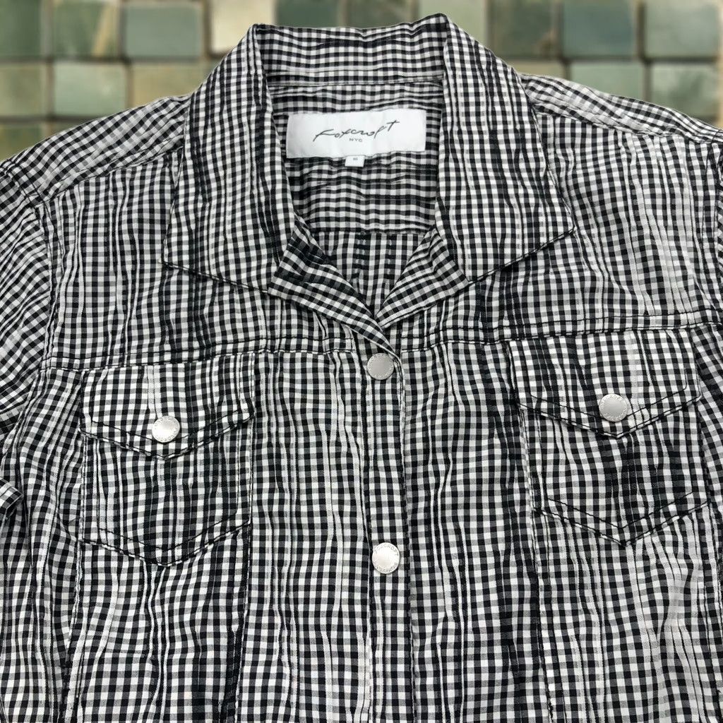 Vintage Foxcroft Button-Up Shirt Long Sleeve Check Textured Black MINT 16 Women, Regular Fit, All Seasons, Casual, Cotton Nylon Spandex, Classic Style Size XXL / US 16-18 / IT 52-54 - 1 Thumbnail