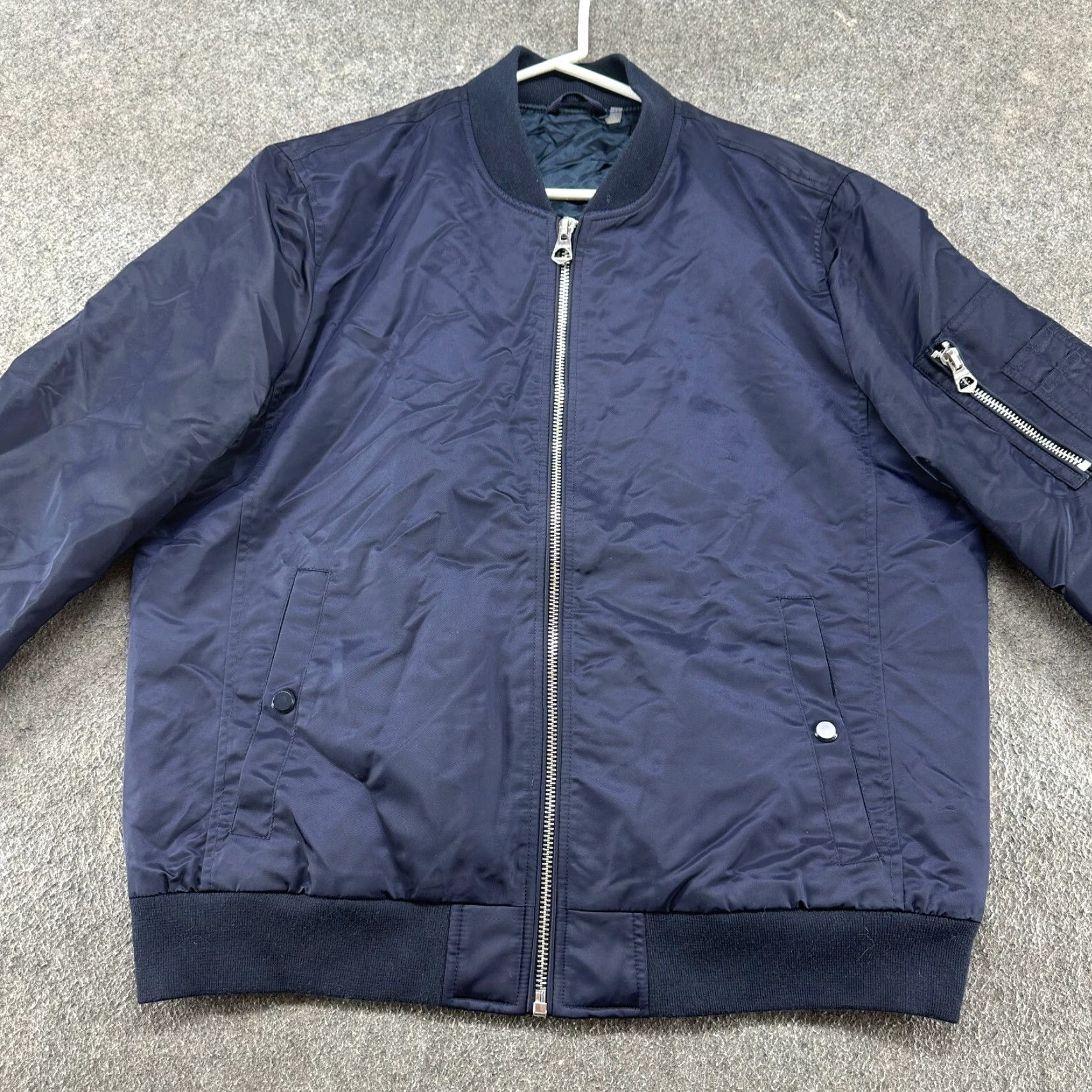 Calvin Klein Calvin Klein Jacket Mens XL Windbreaker Windbreaker Bomber Zip Full Zip Polyester Blue Navy 90s Spring Winter Fall Casual Size US XL / EU 56 / 4 - 3 Thumbnail