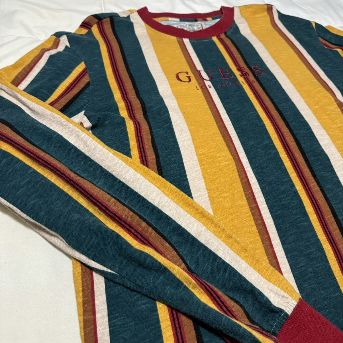 Guess × Urban Outfitters Guess Striped Long Sleeve Tee Shirt Size US M / EU 48-50 / 2 - 6 Thumbnail
