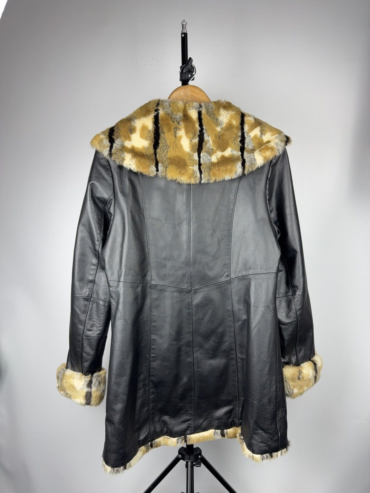 Japanese Brand Woodpecker Leather Coat Faux Fur Collar Casual Collection Size M / US 6-8 / IT 42-44 - 9 Thumbnail