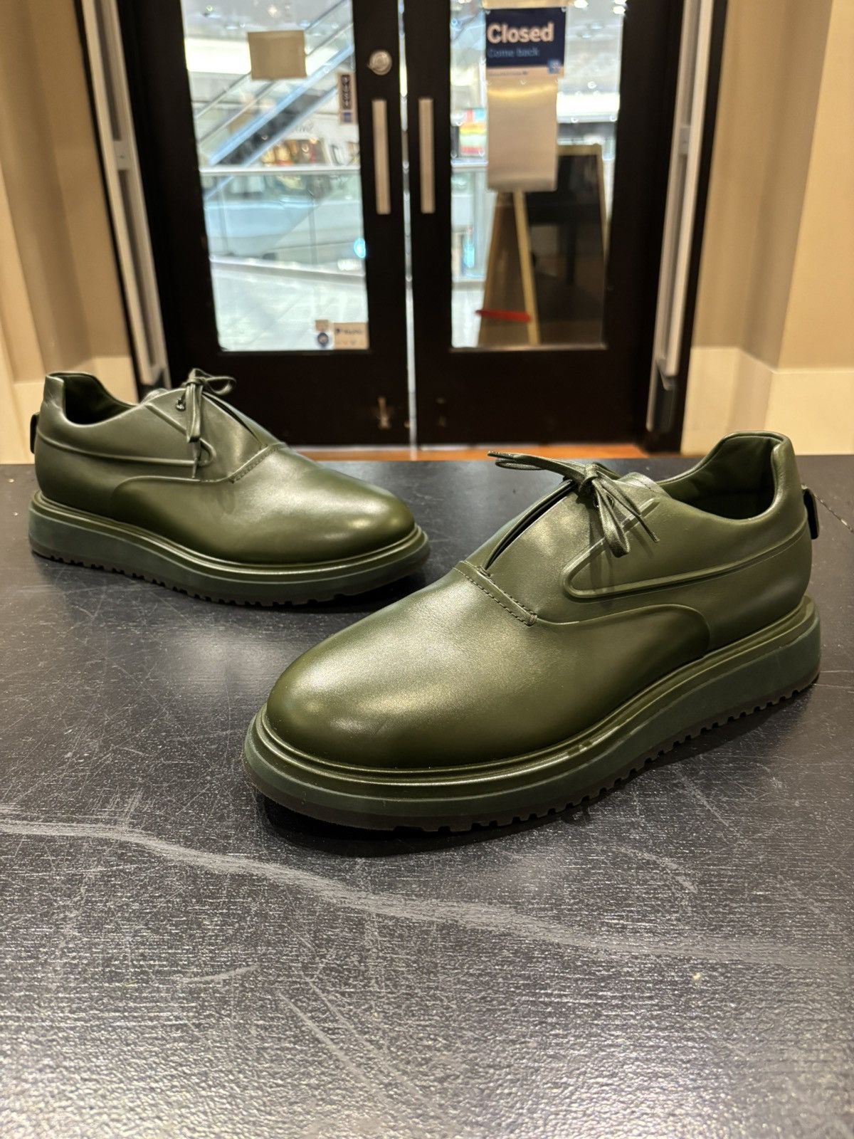 Giorgio Armani Giorgio Armani Leather Single Eyelet Leather Derbies Size US 9.5 / EU 42-43 - 1 Thumbnail