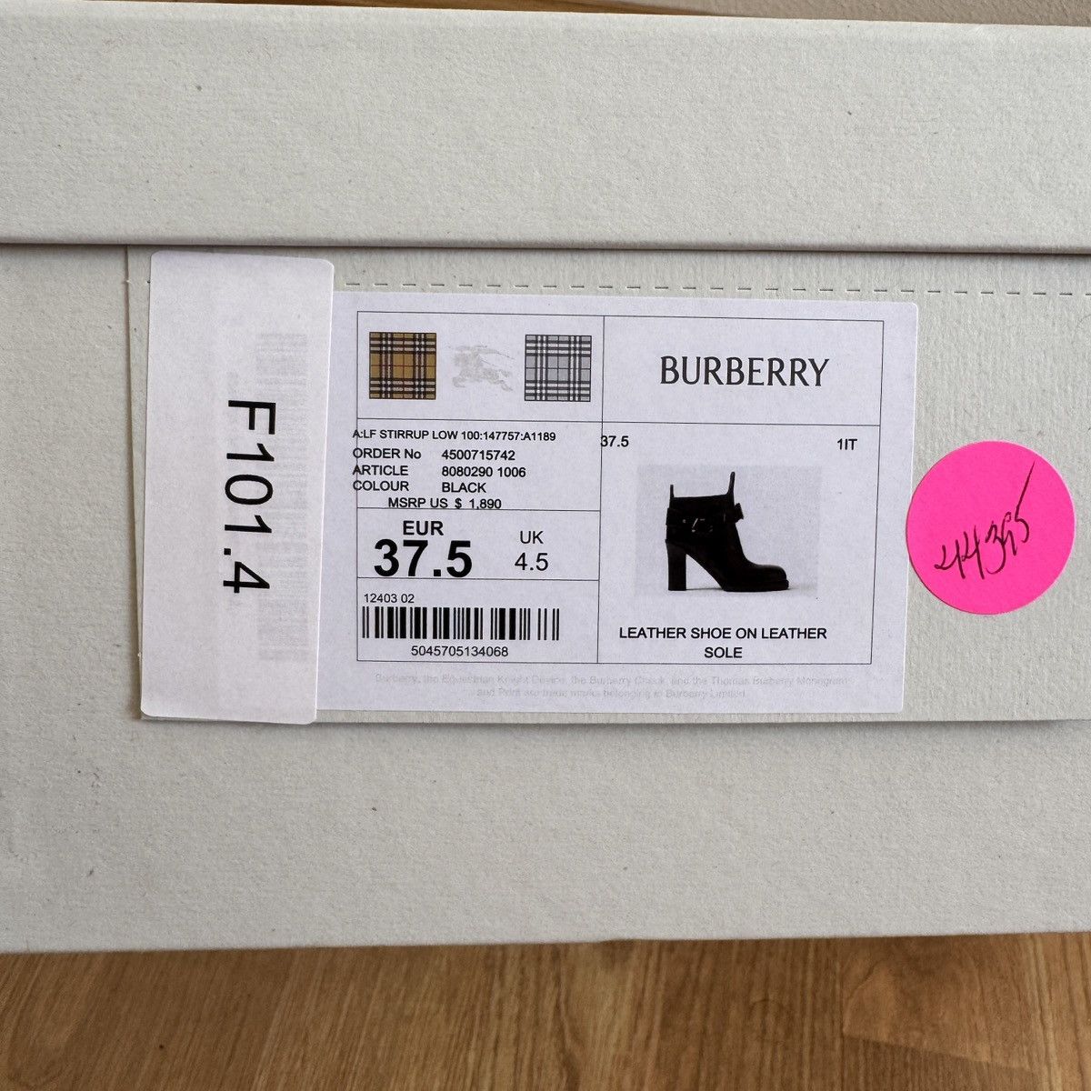 Burberry BURBERRY Women’s Stirrup leather ankle boots In Black #37.5 Size US 7.5 / IT 37.5 - 15 Thumbnail