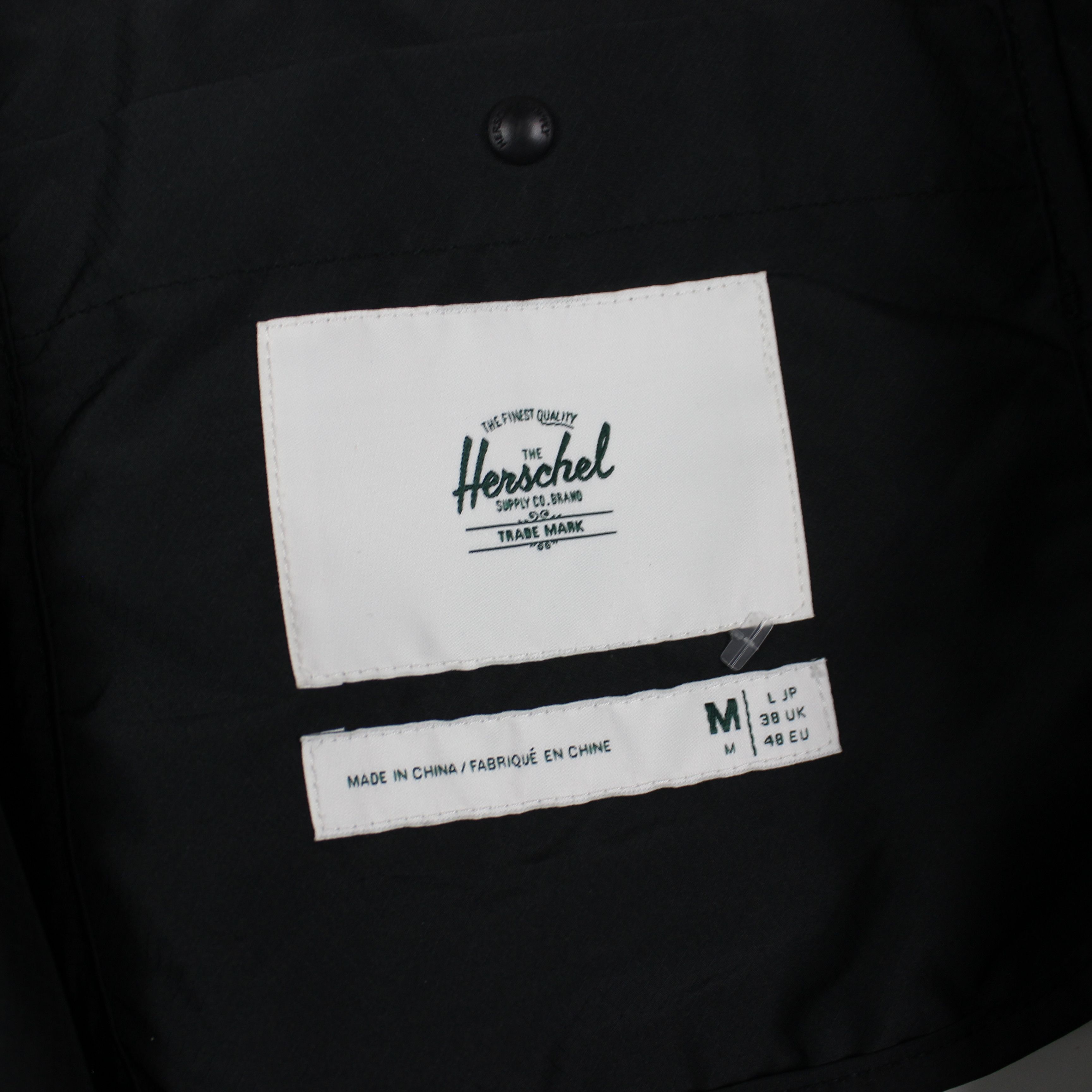Herschel Supply Co. Herschel light jacket men cotton M black Size US M / EU 48-50 / 2 - 3 Thumbnail
