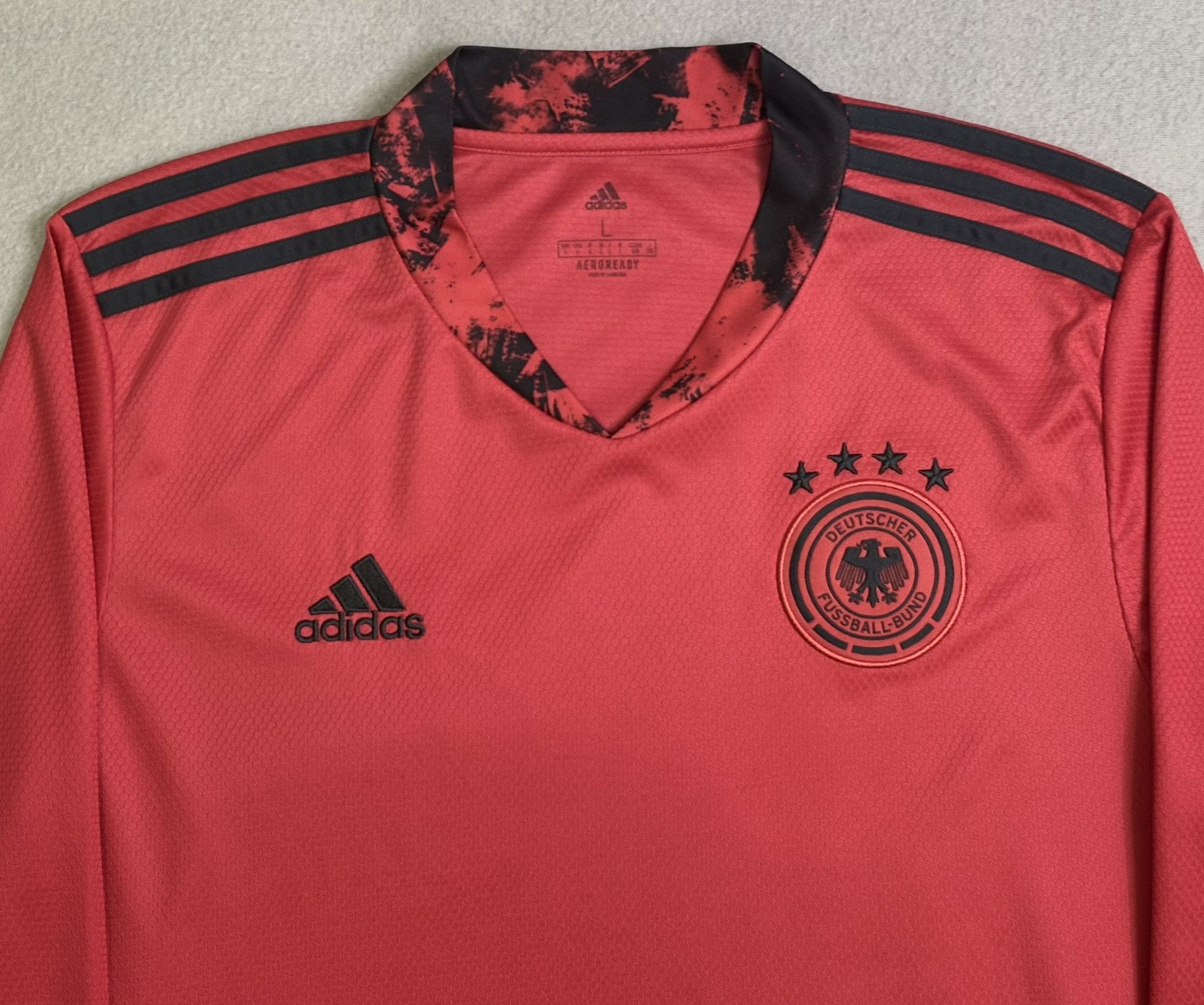 Adidas Germany 2020 Adidas Goalkeeper Jersey Red Size L Size US L / EU 52-54 / 3 - 6 Thumbnail