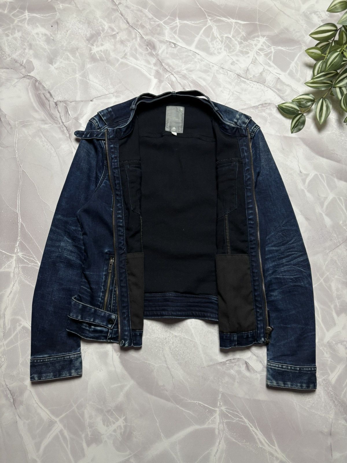 G-Star G-Star RAW Tailor Chopper Denim Jacket Biker Faded Womens L Size L / US 10 / IT 46 - 13 Thumbnail