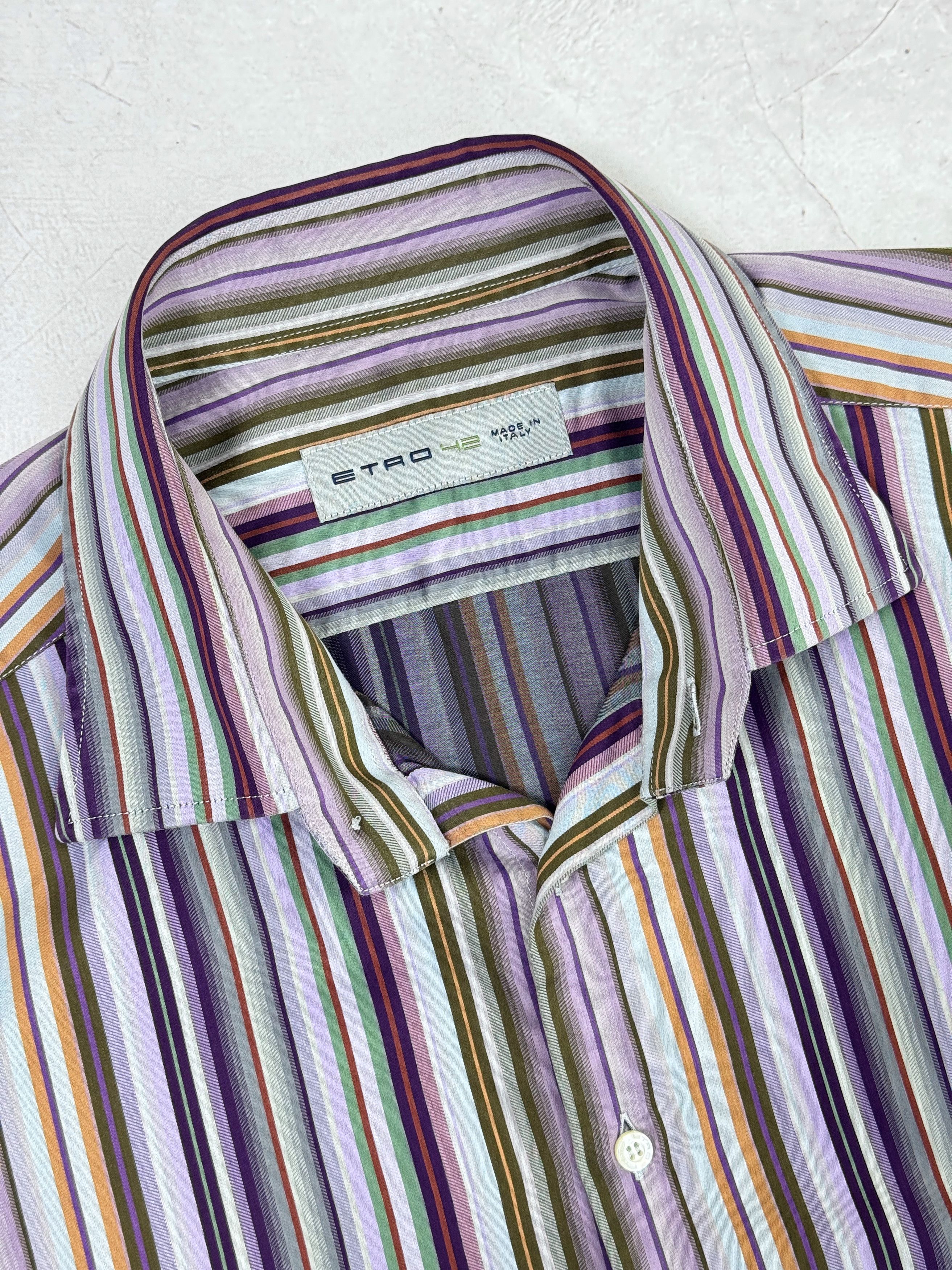 Etro Etro Shirt Multicolor Sriped Pattern Classic Size US L / EU 52-54 / 3 - 7 Thumbnail