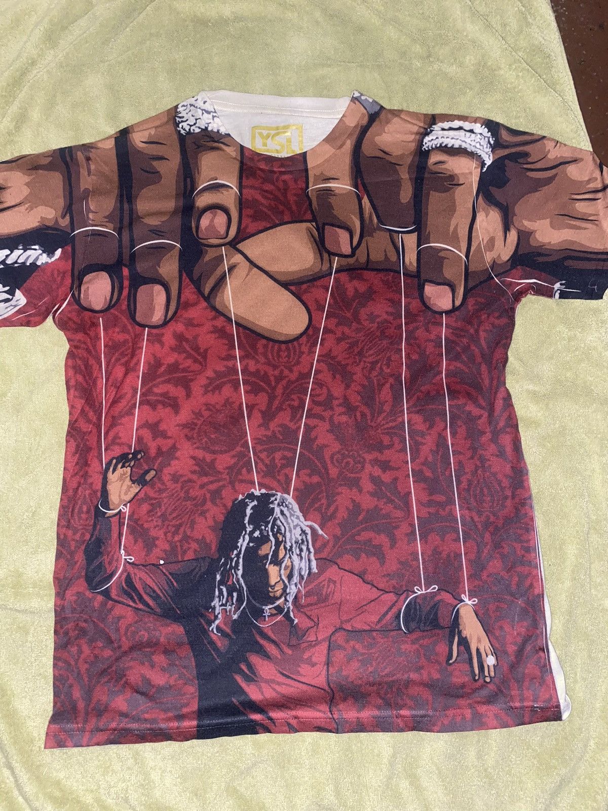 image of Spyder x Young Thug Slime Season 2 YSL Young Thug Tour Shirt in Red, Men's (Size Medium)