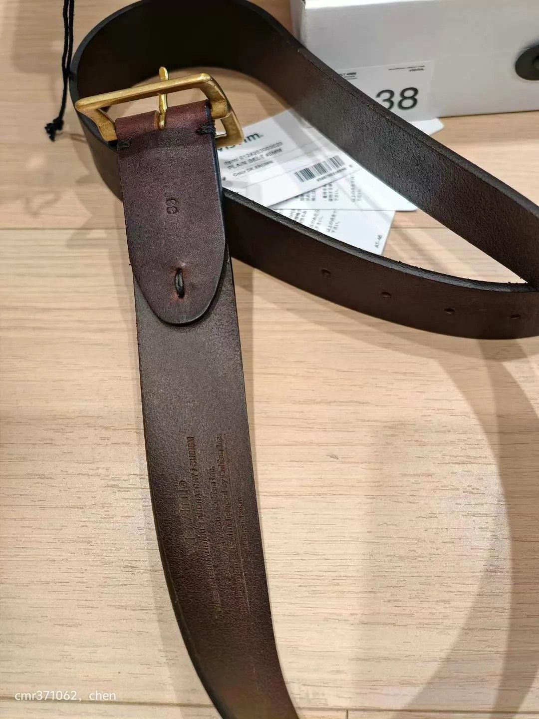 Visvim VISVIM 24AW PLAIN BELT 40MM dk brown w38 Horween Size ONE SIZE - 3 Thumbnail