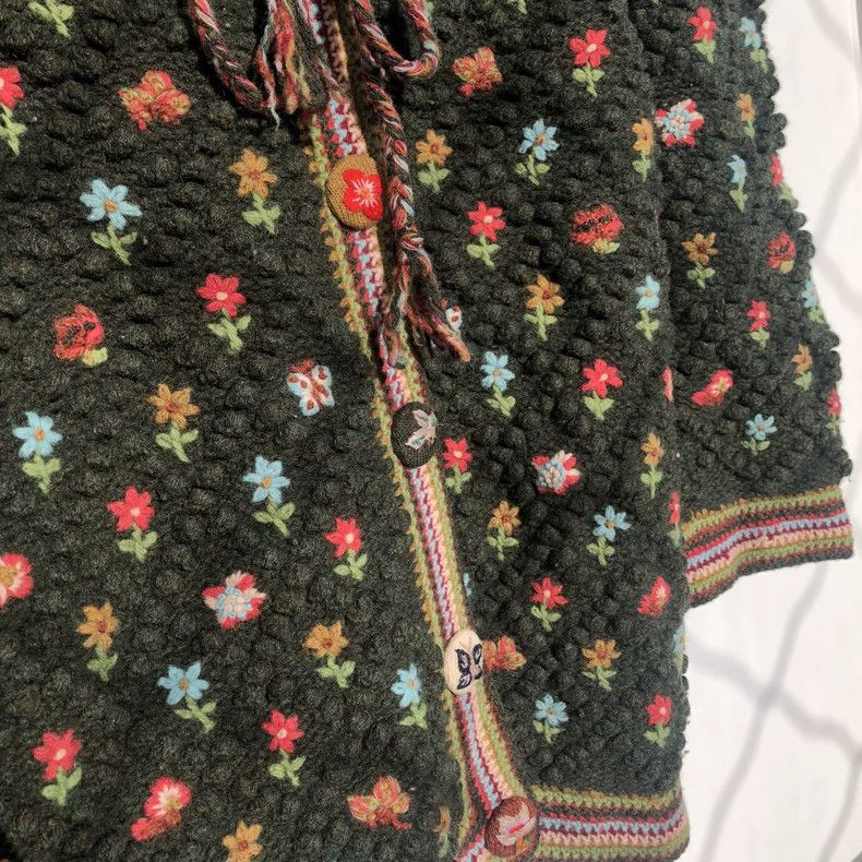 Kenzo KENZO Floral knit cardigan sweater Size L / US 10 / IT 46 - 6 Thumbnail